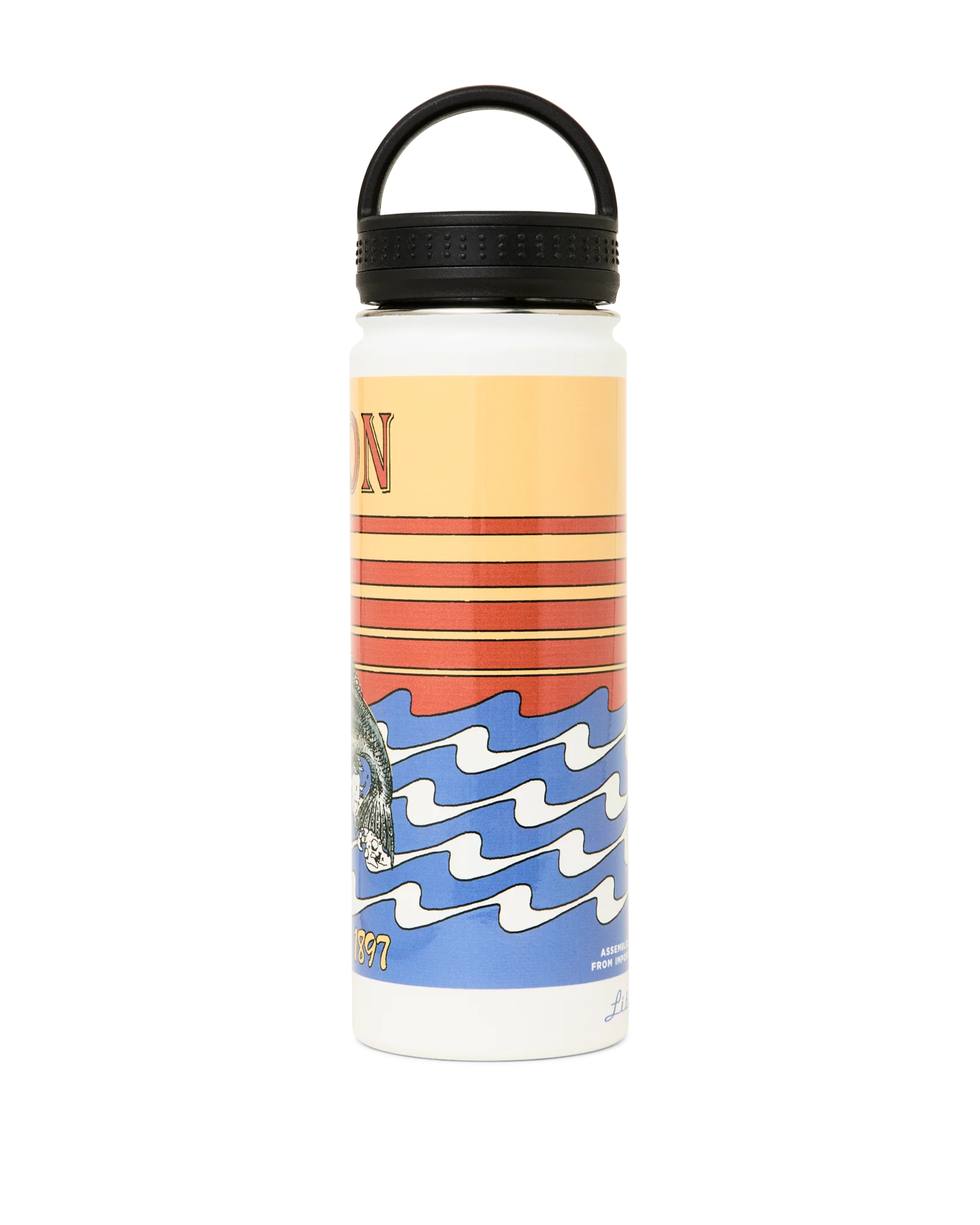 Insulated Water Bottle "White/ Dusk Fish"