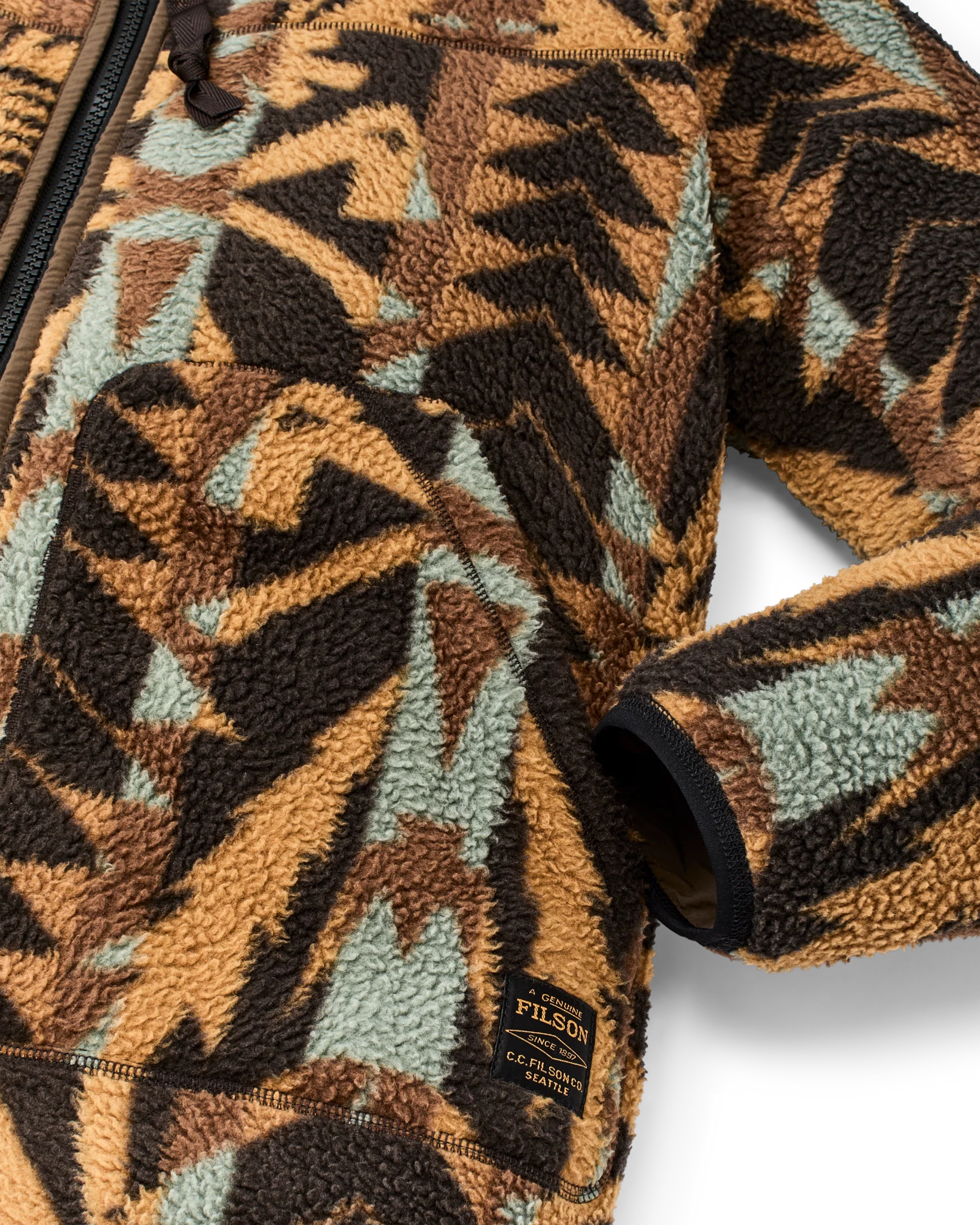 Reversible Pile Fleece Jacket "Brown/Night Camp"