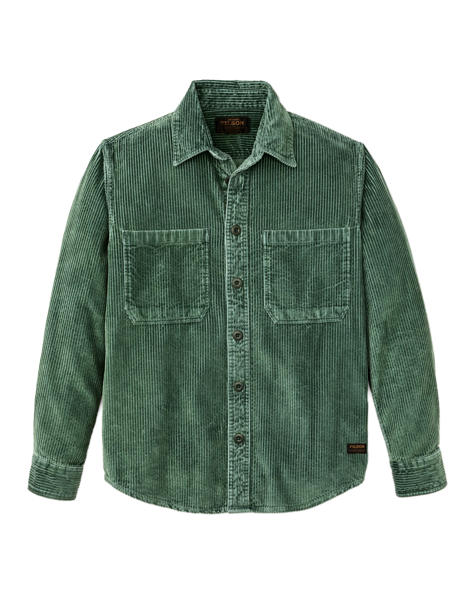 6-Wale Corduroy Shirt "Seabed Green"