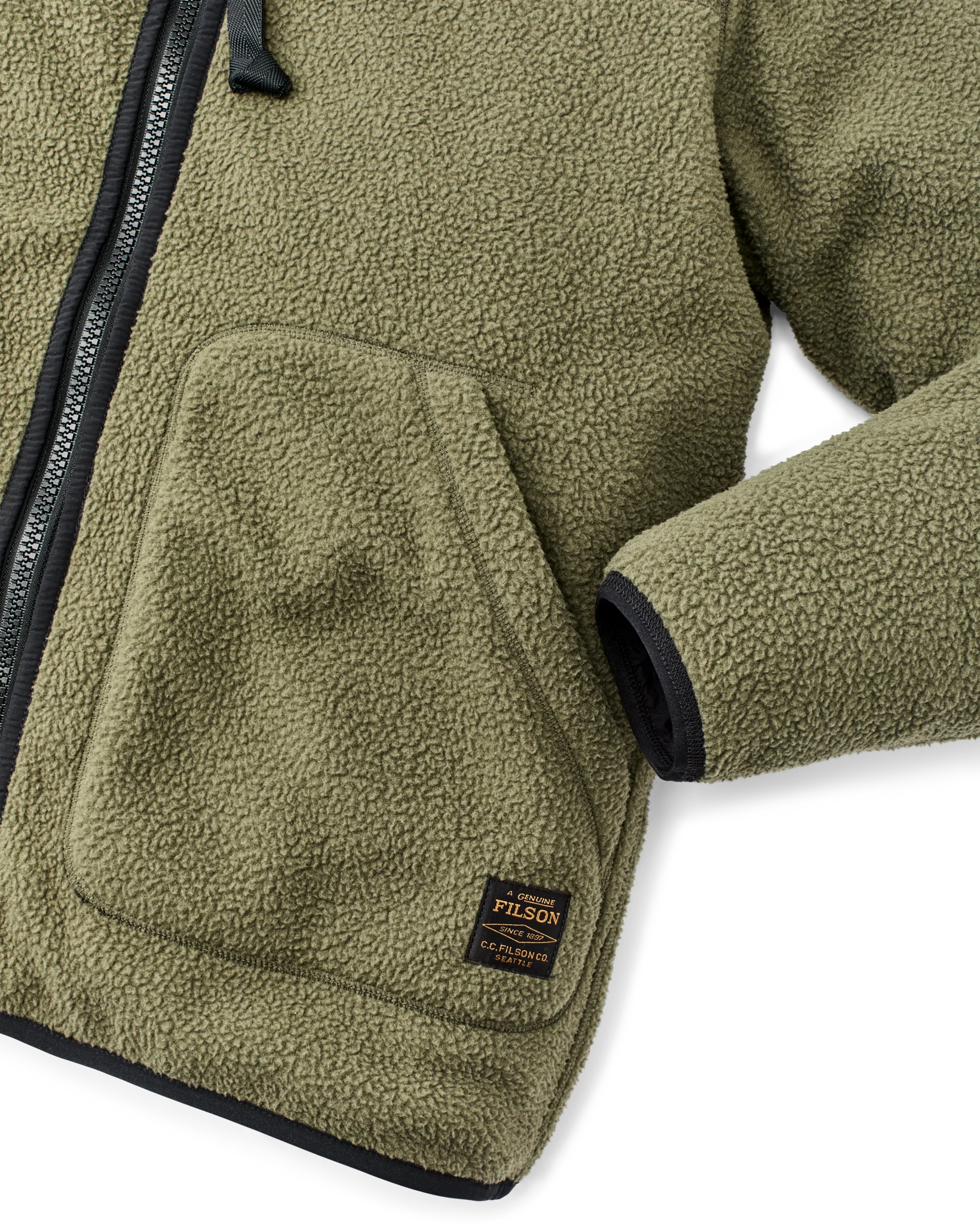 Reversible Pile Fleece Jacket "Dark Olive Drab"