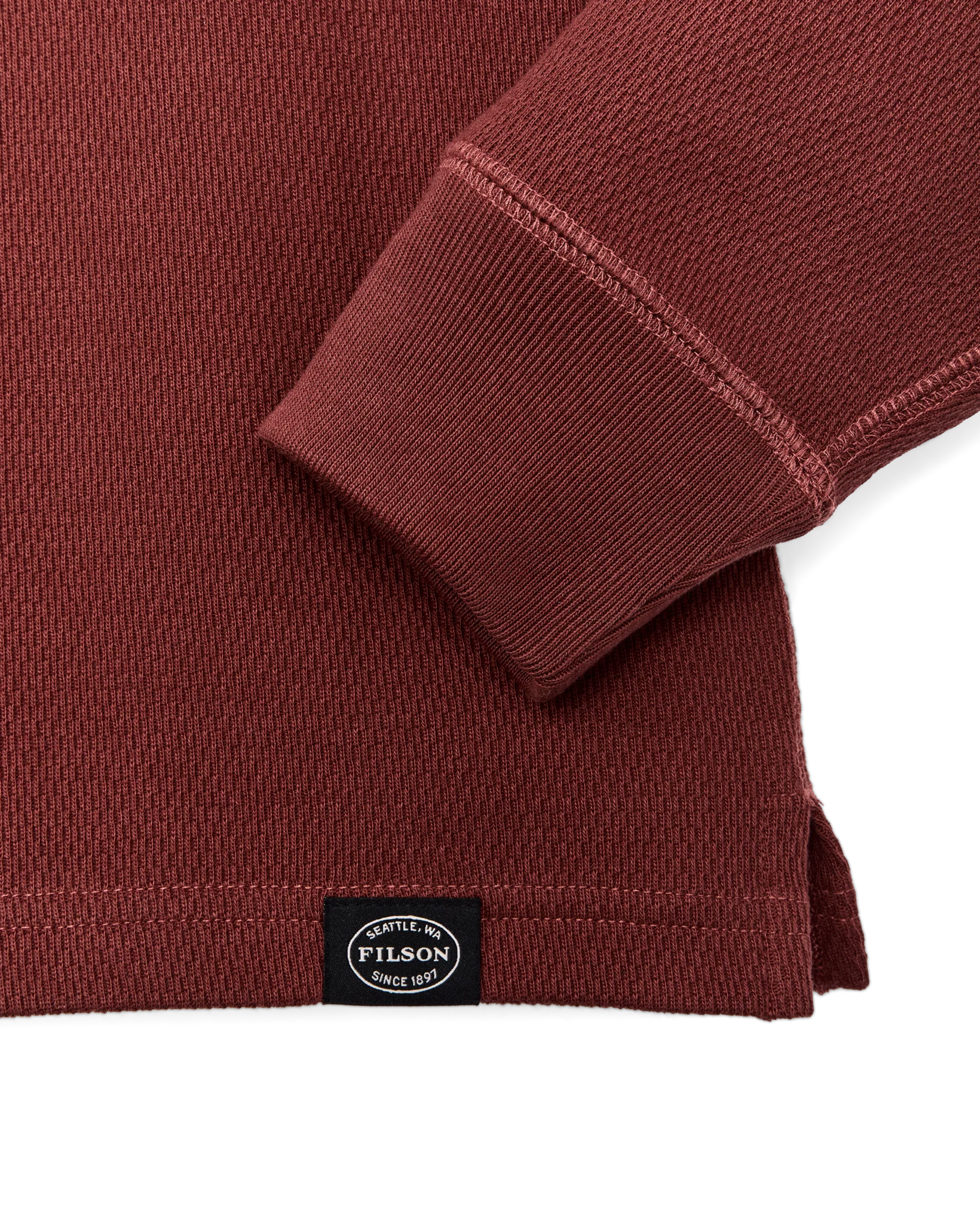 Waffle Knit Termal Crewneck "Fired Brick"
