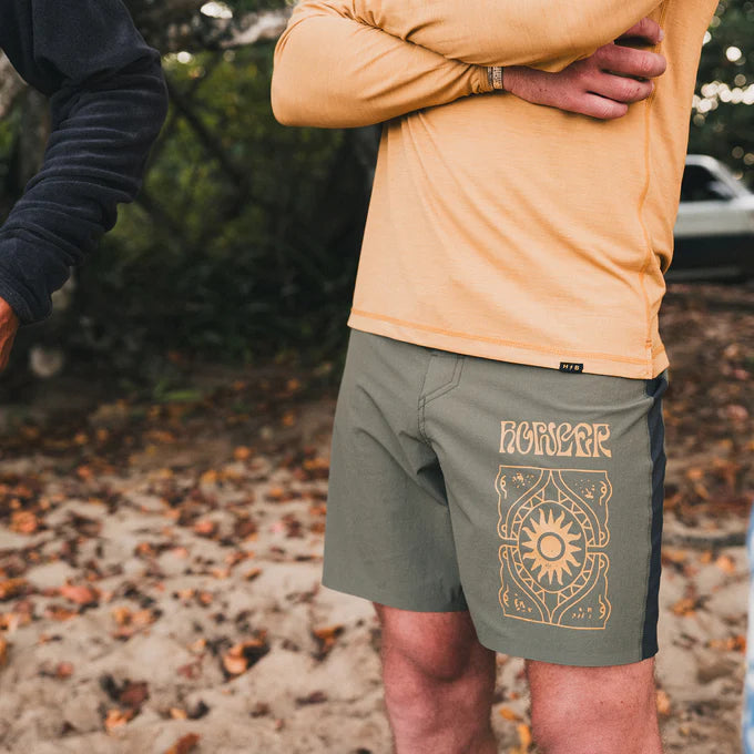 Del Este Boardshort "Sun Drinker/ Algae"