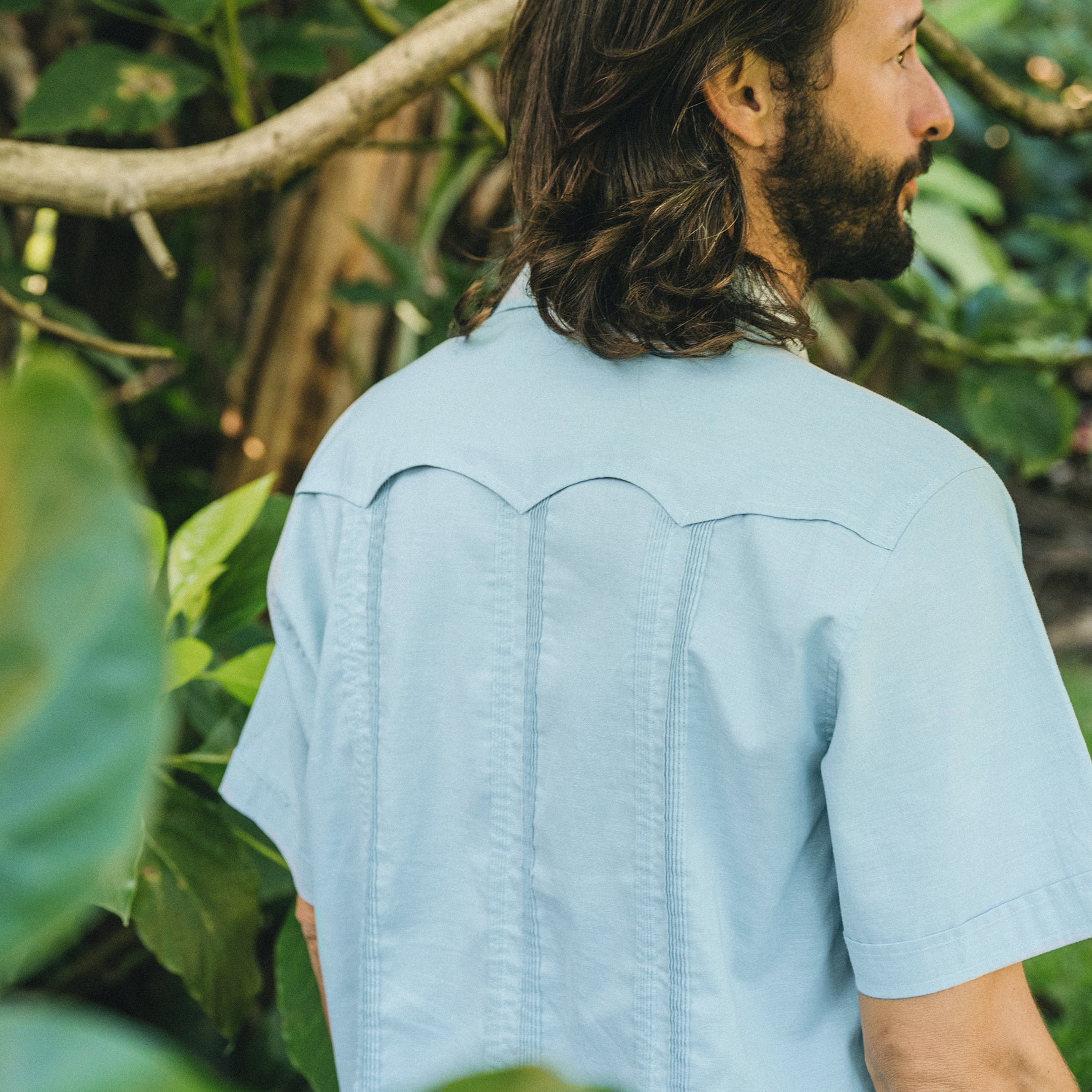 Guayabera Shirt "Nile Blue"