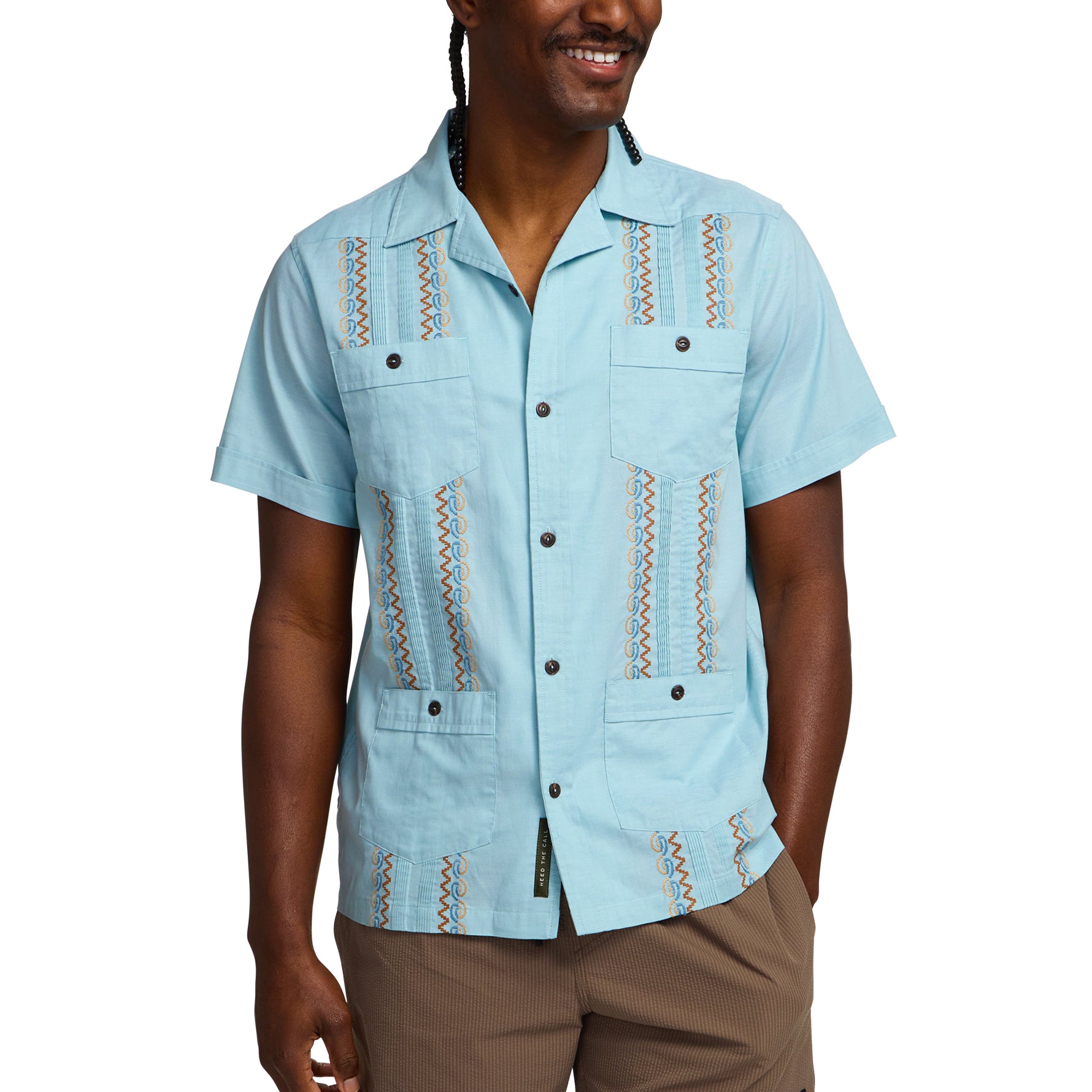 Guayabera Shirt "Nile Blue"
