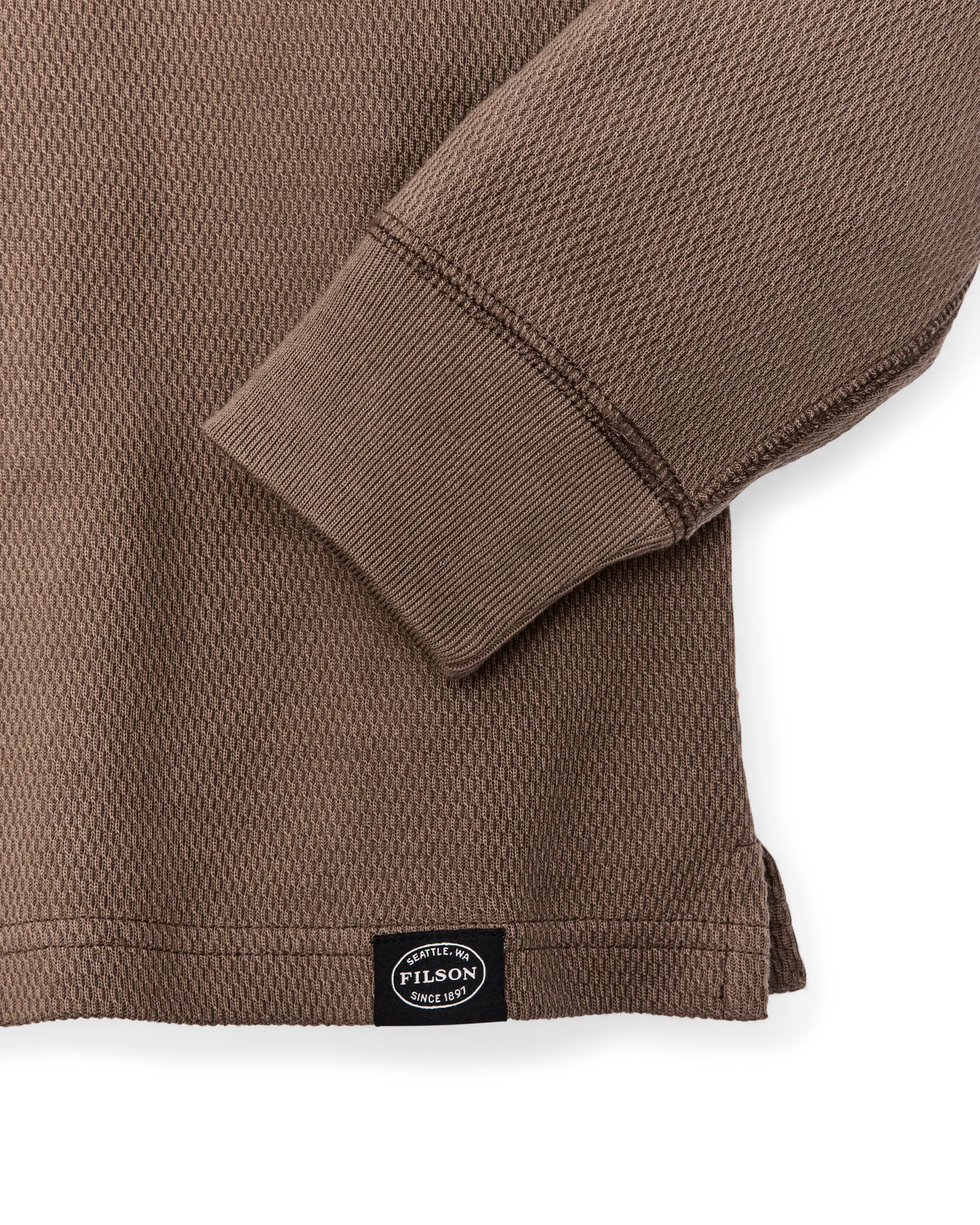 Waffle Knit Termal Crewneck "Brown"