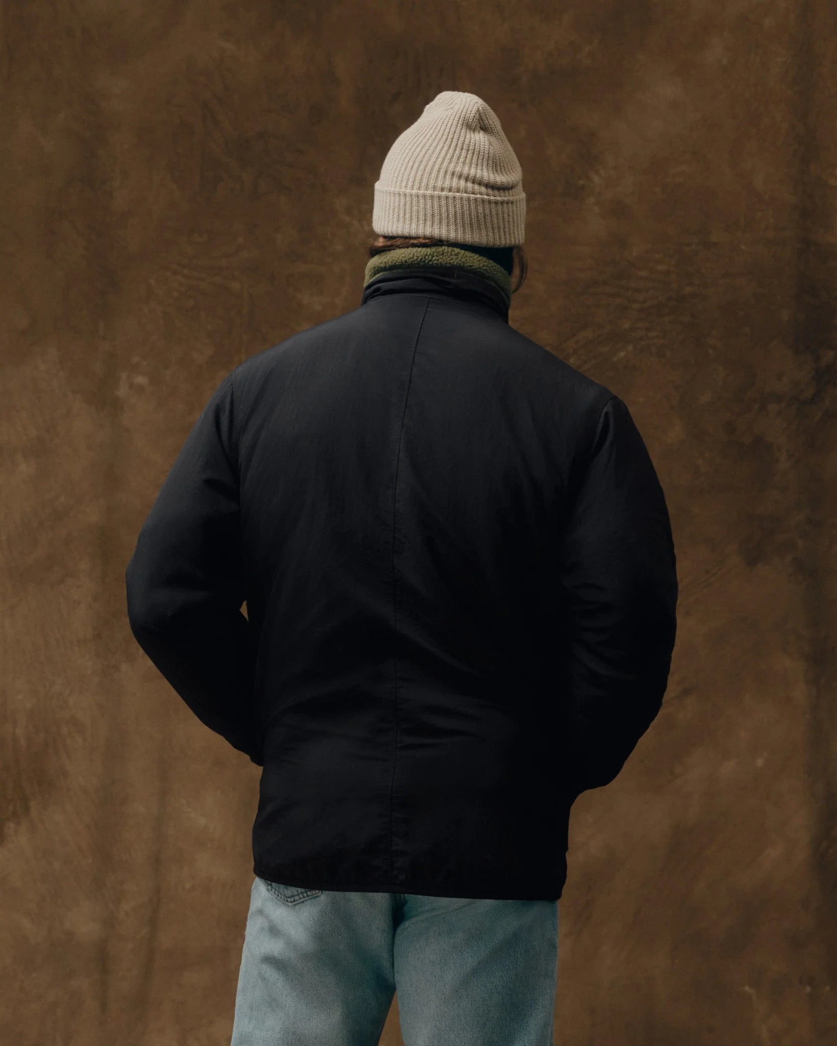 Reversible Pile Fleece Jacket "Dark Olive Drab"