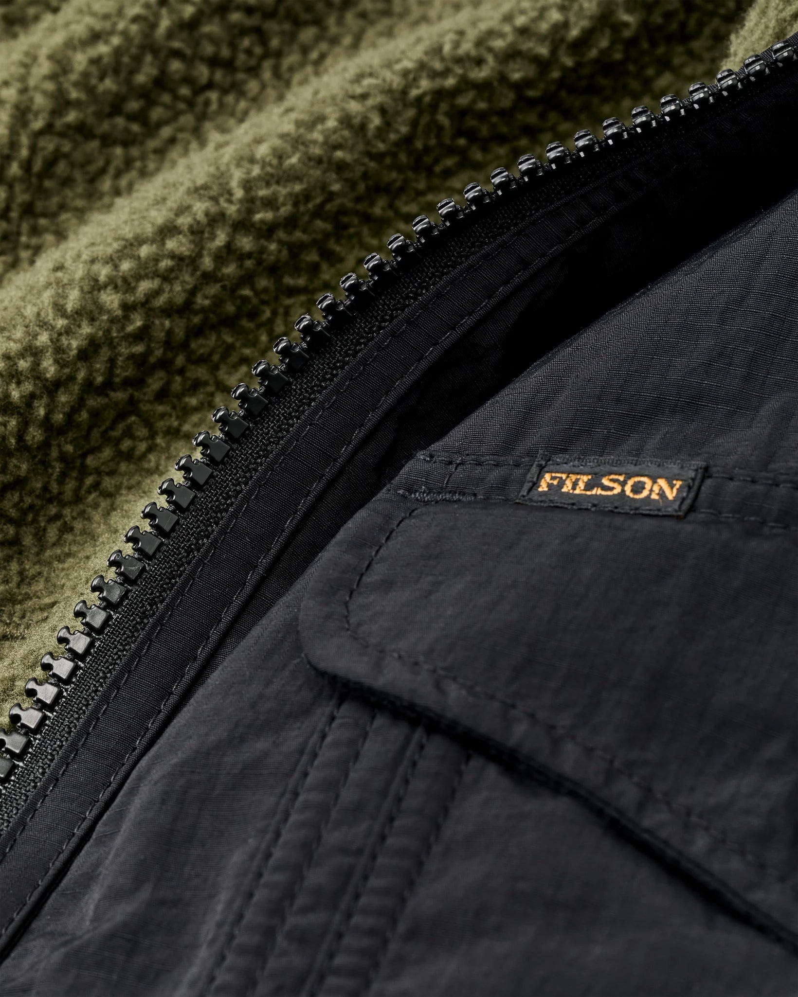 Reversible Pile Fleece Jacket "Dark Olive Drab"