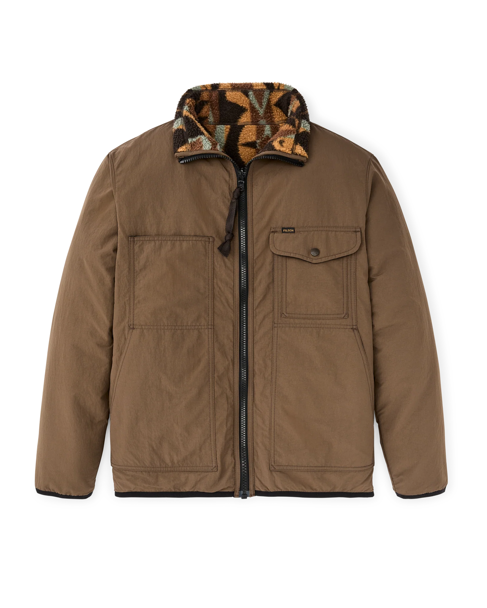 Reversible Pile Fleece Jacket "Brown/Night Camp"