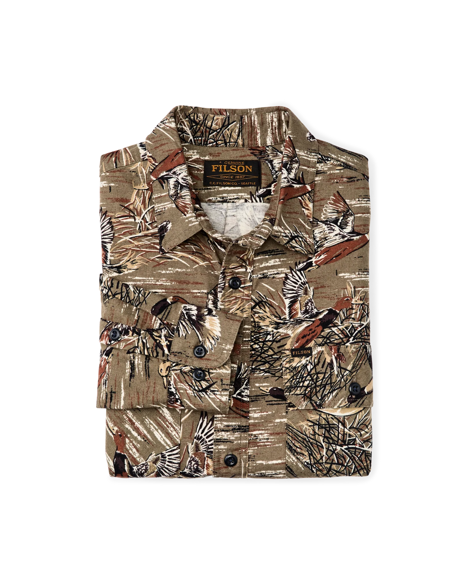 Field Flannel "Brown/Marsh Mallards"