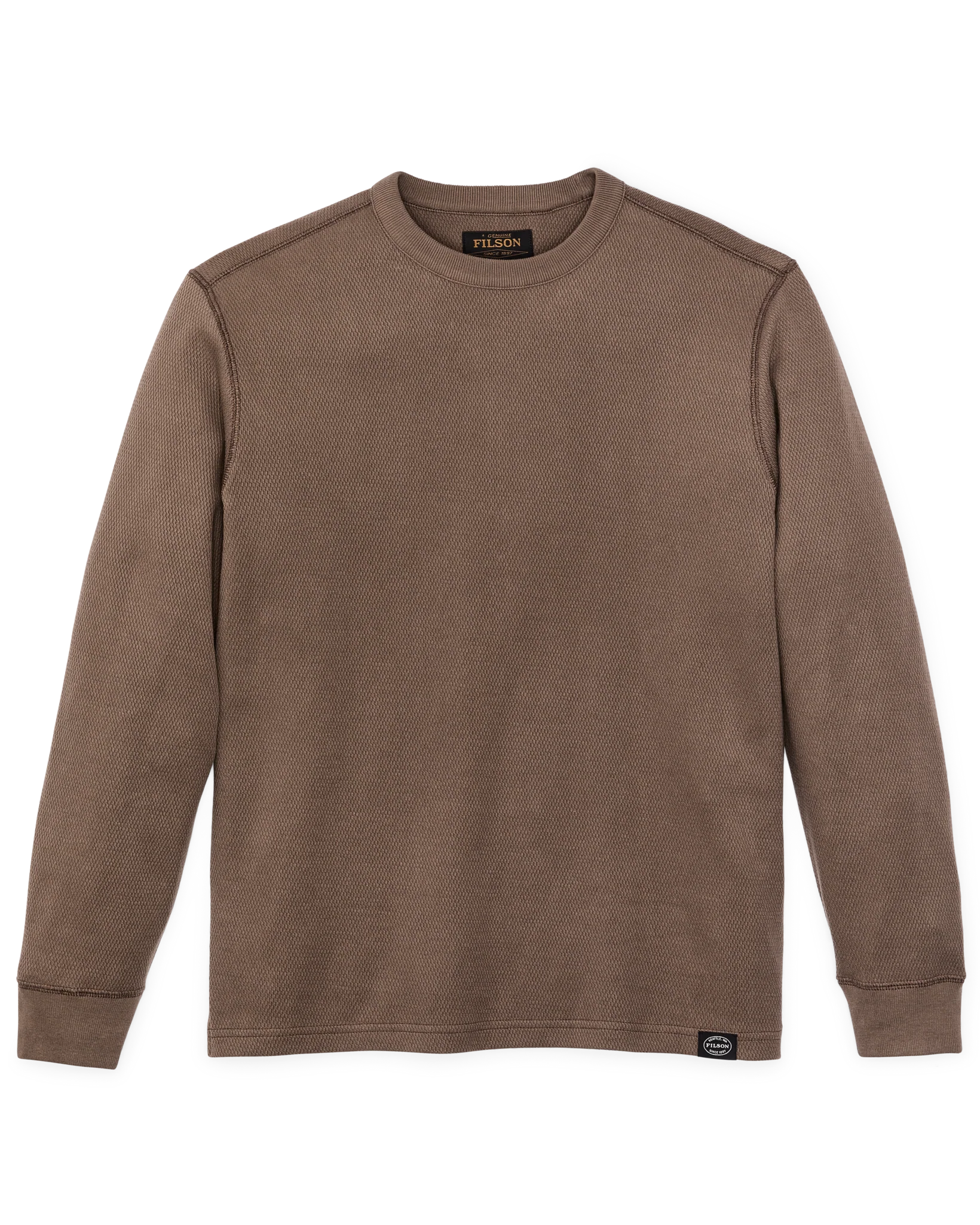 Waffle Knit Termal Crewneck "Brown"