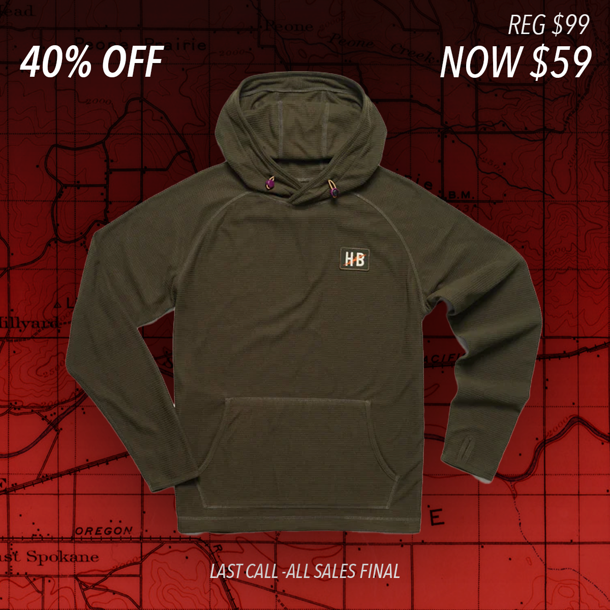 Palo Duro Fleece Hoodie "Deep Woods"