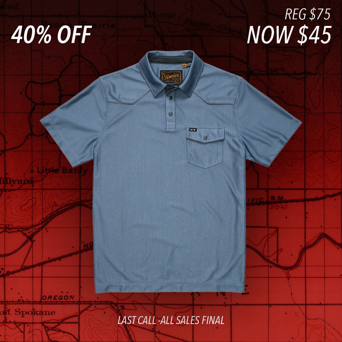 Ranchero Tech Polo "Mirage Blue"