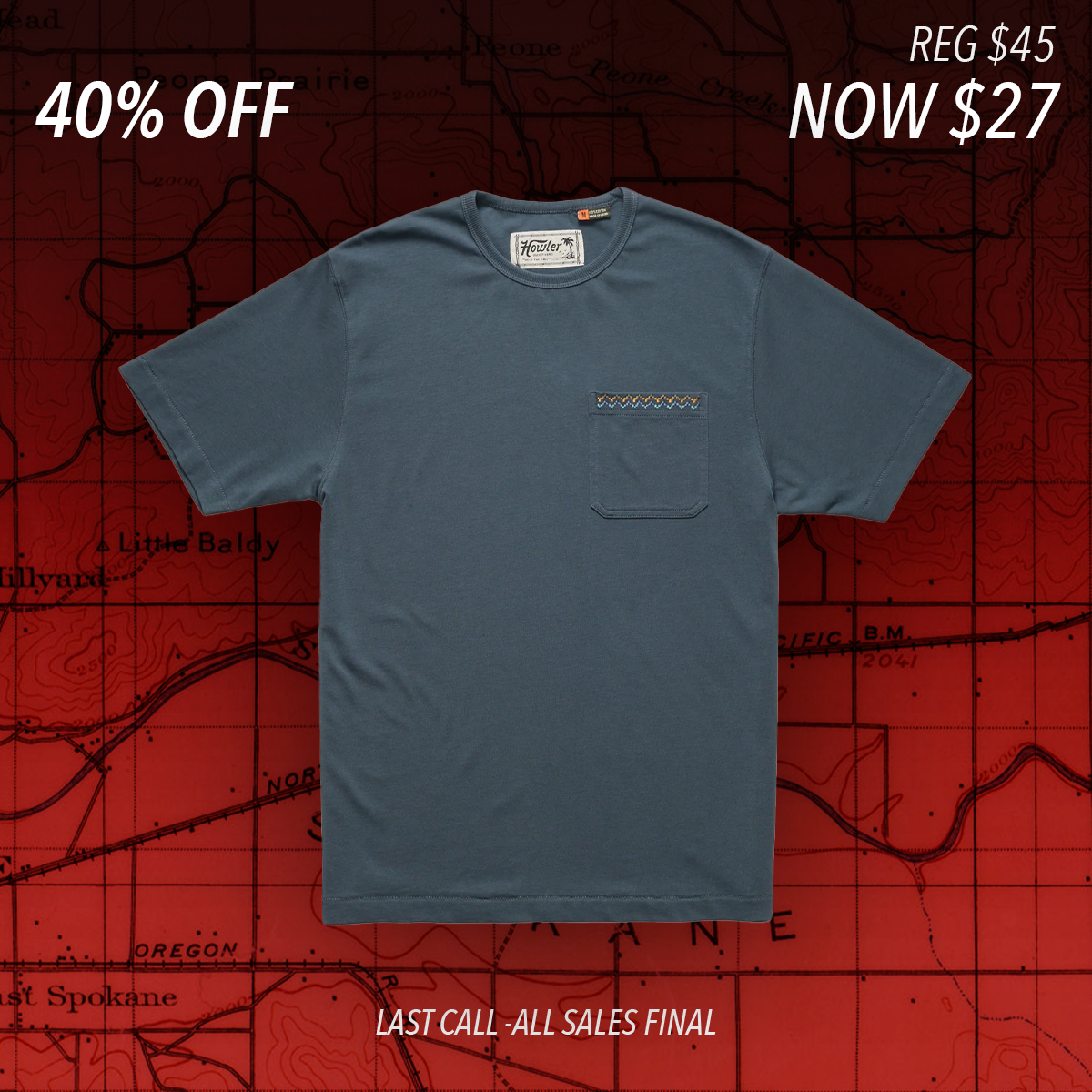 Spectrum Pocket Tee "Dark Slate"