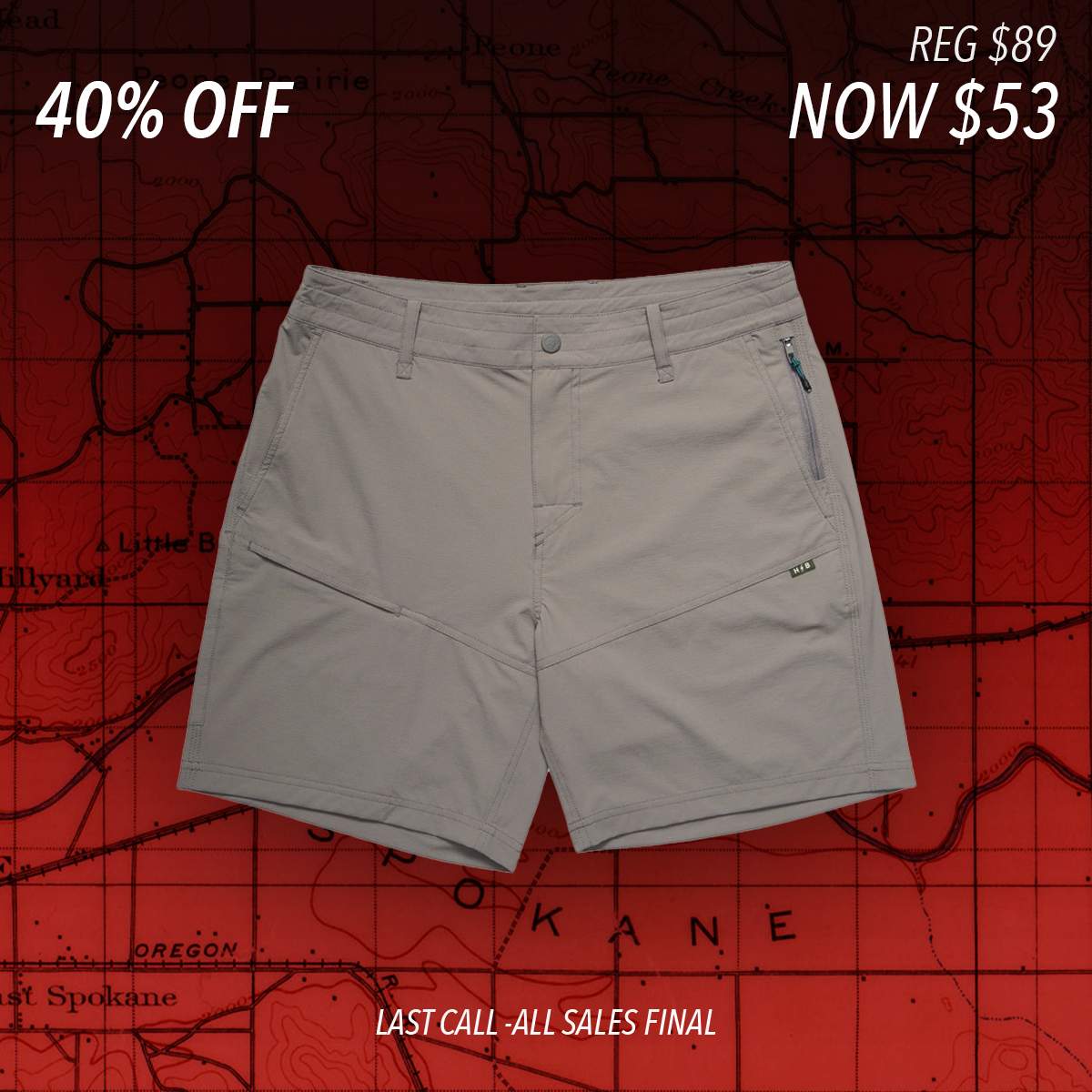 Shoalwater Tech Short "Charcoal Grey"
