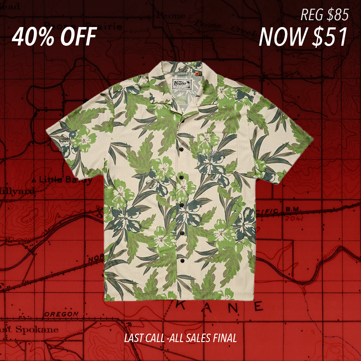 Palapa Shirt "Flagler Floral"