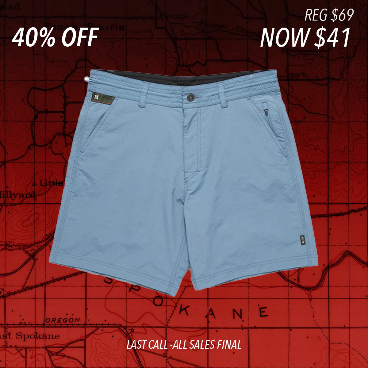 7.5" Horizon Hybrid Shorts 2.0 "Bluestone"