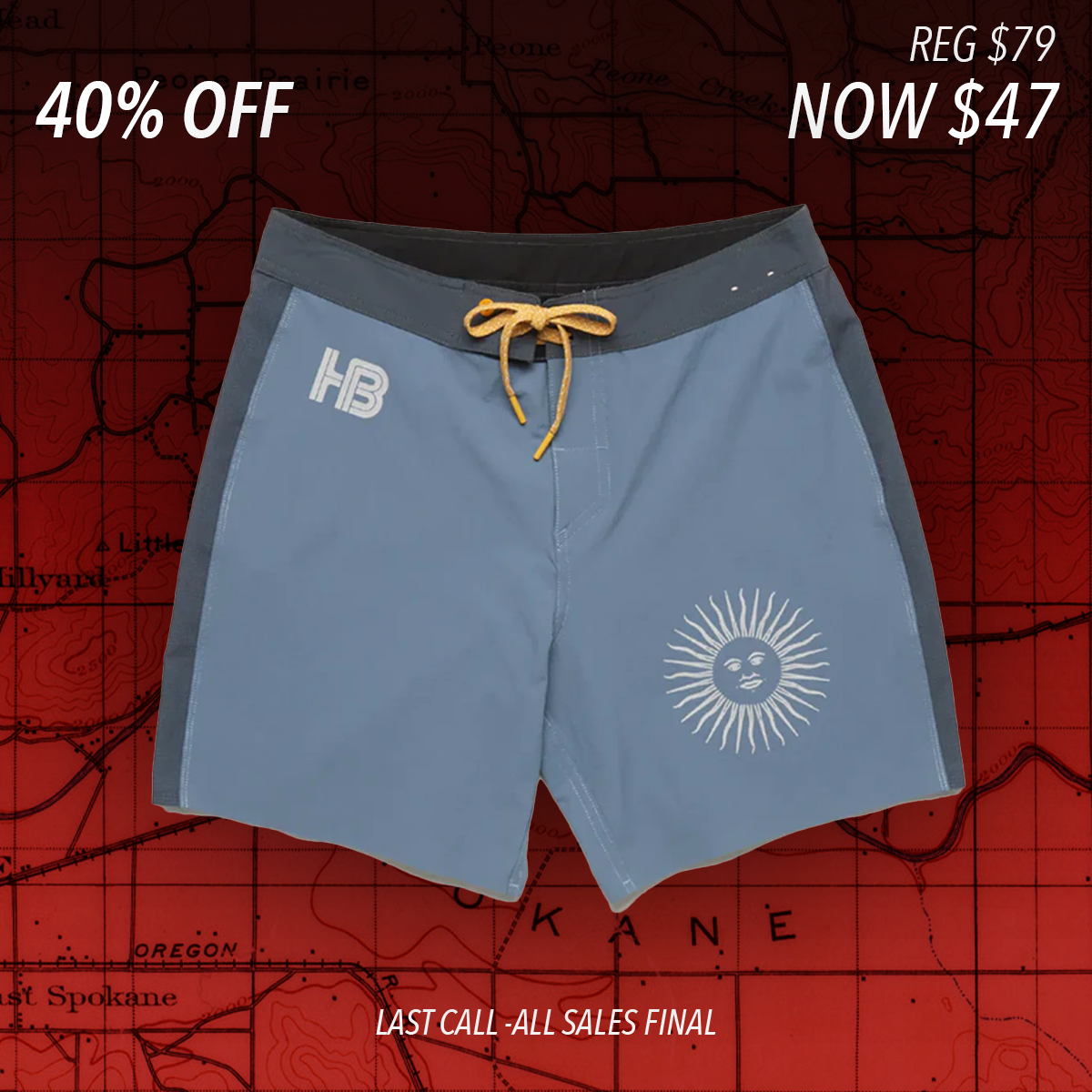 Del Este Boardshort "Nacho Sol/ Blue Mirage"