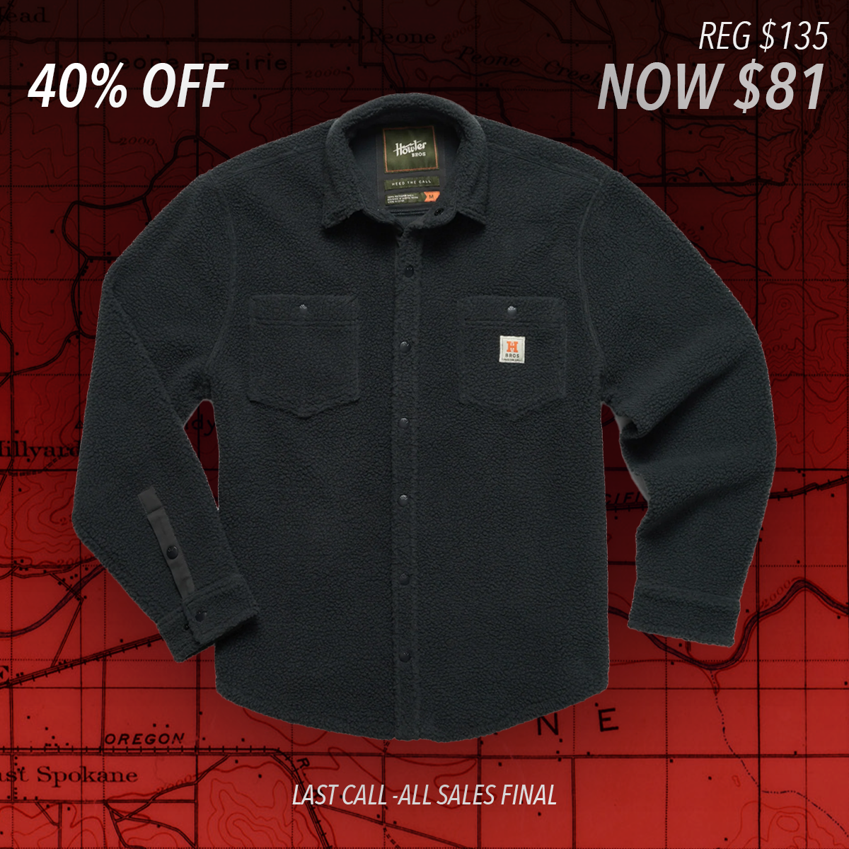 Allegheny Fleece Overshirt "Antique Black"