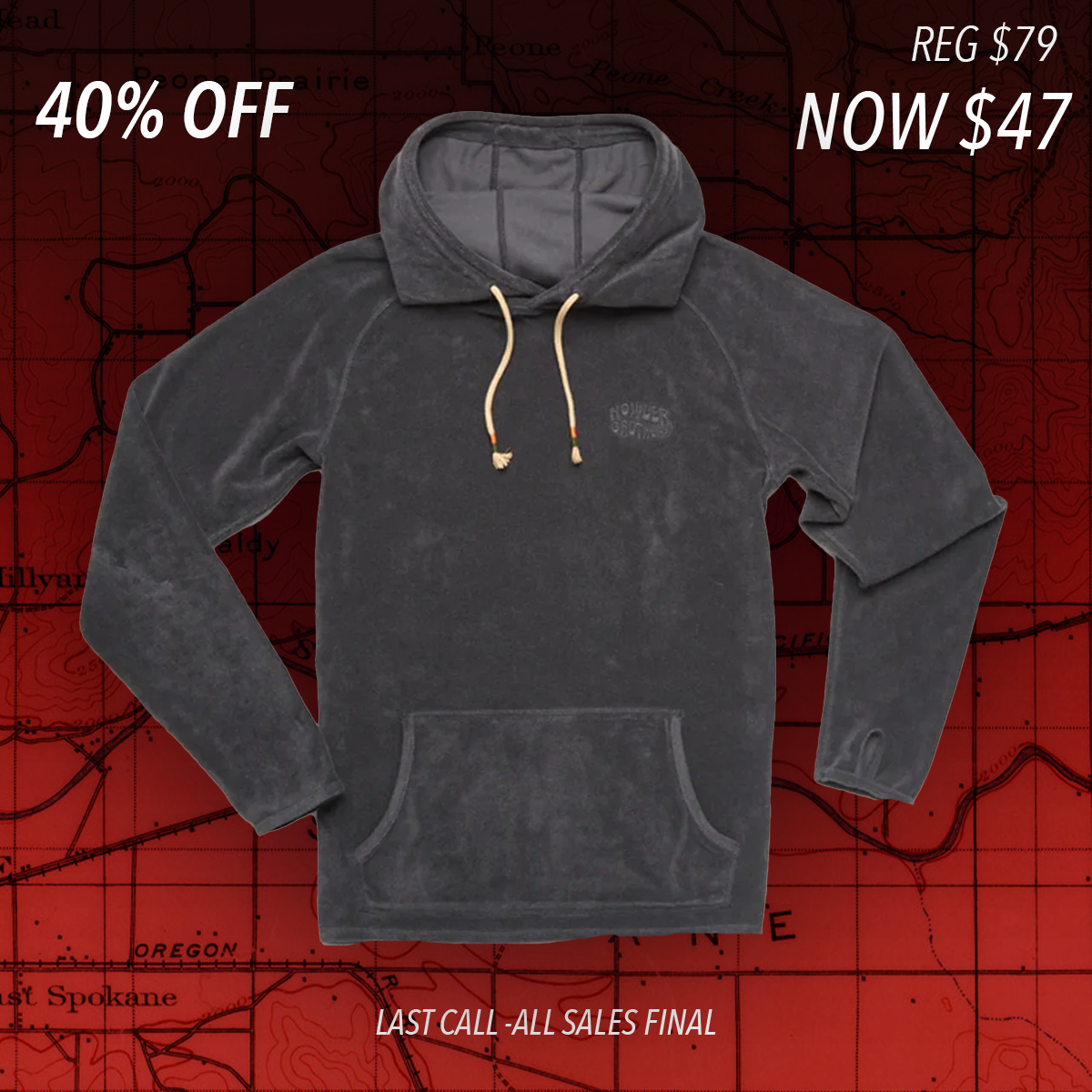 Terry Cloth Hoodie "Antique Black"