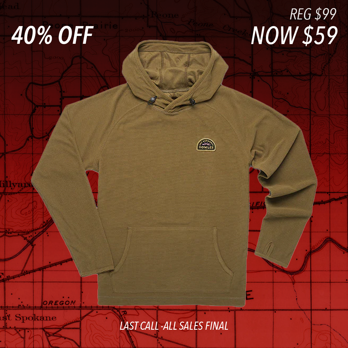 Palo Duro Fleece Hoodie "Fatigue"
