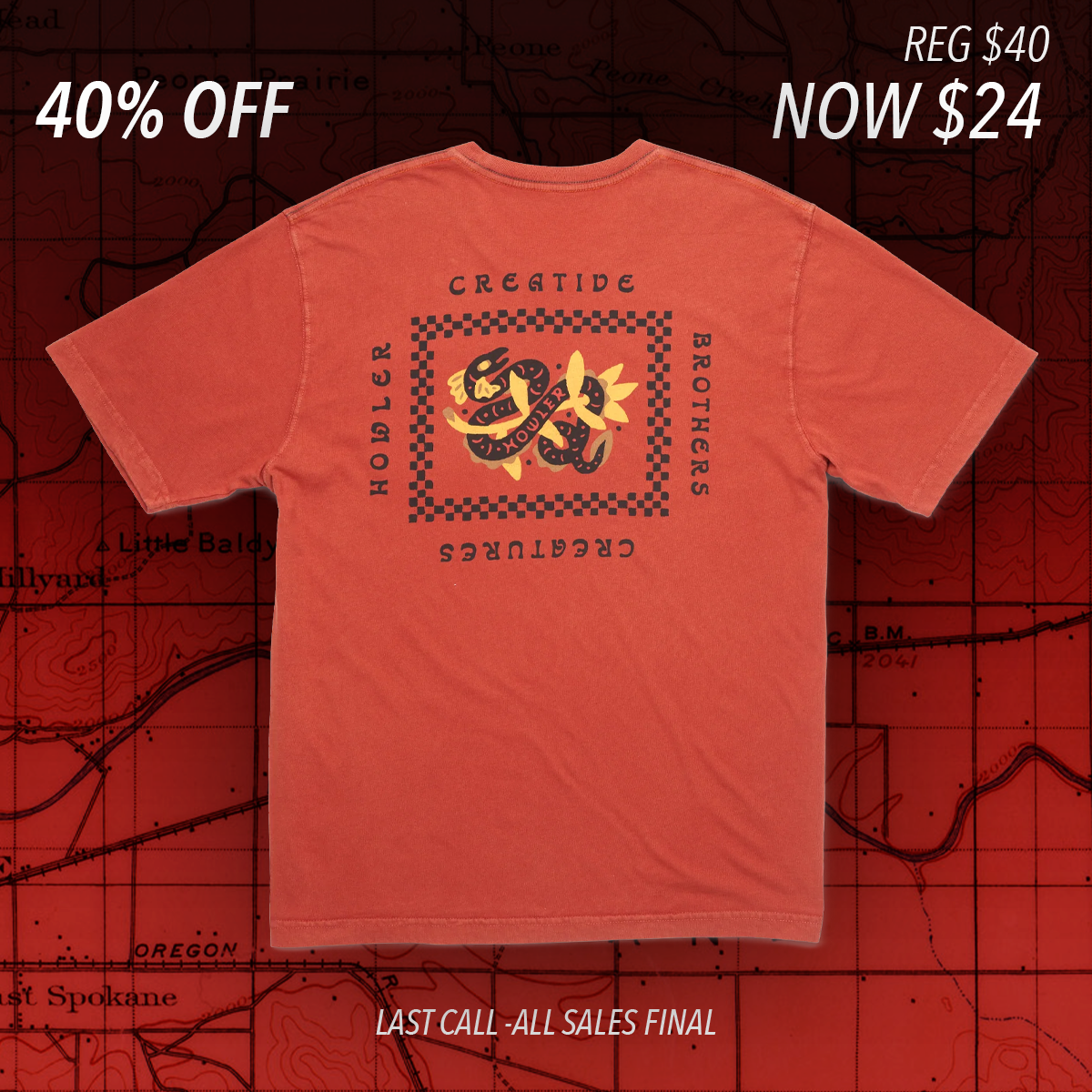Creative Creatures Eel Cotton Tee "Terracotta"