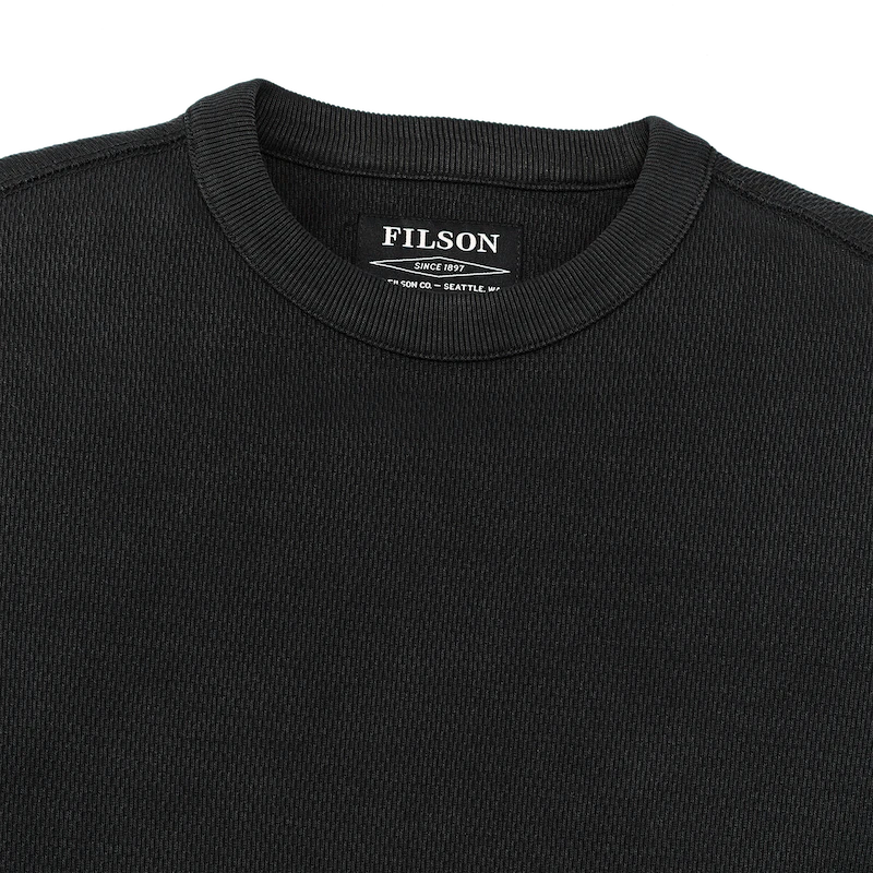 Waffle Knit Thermal Crew "Navy"