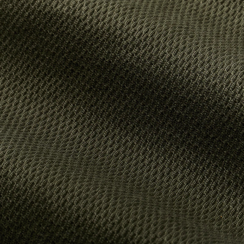Waffle Knit Thermal Crew "Mossy Rock"