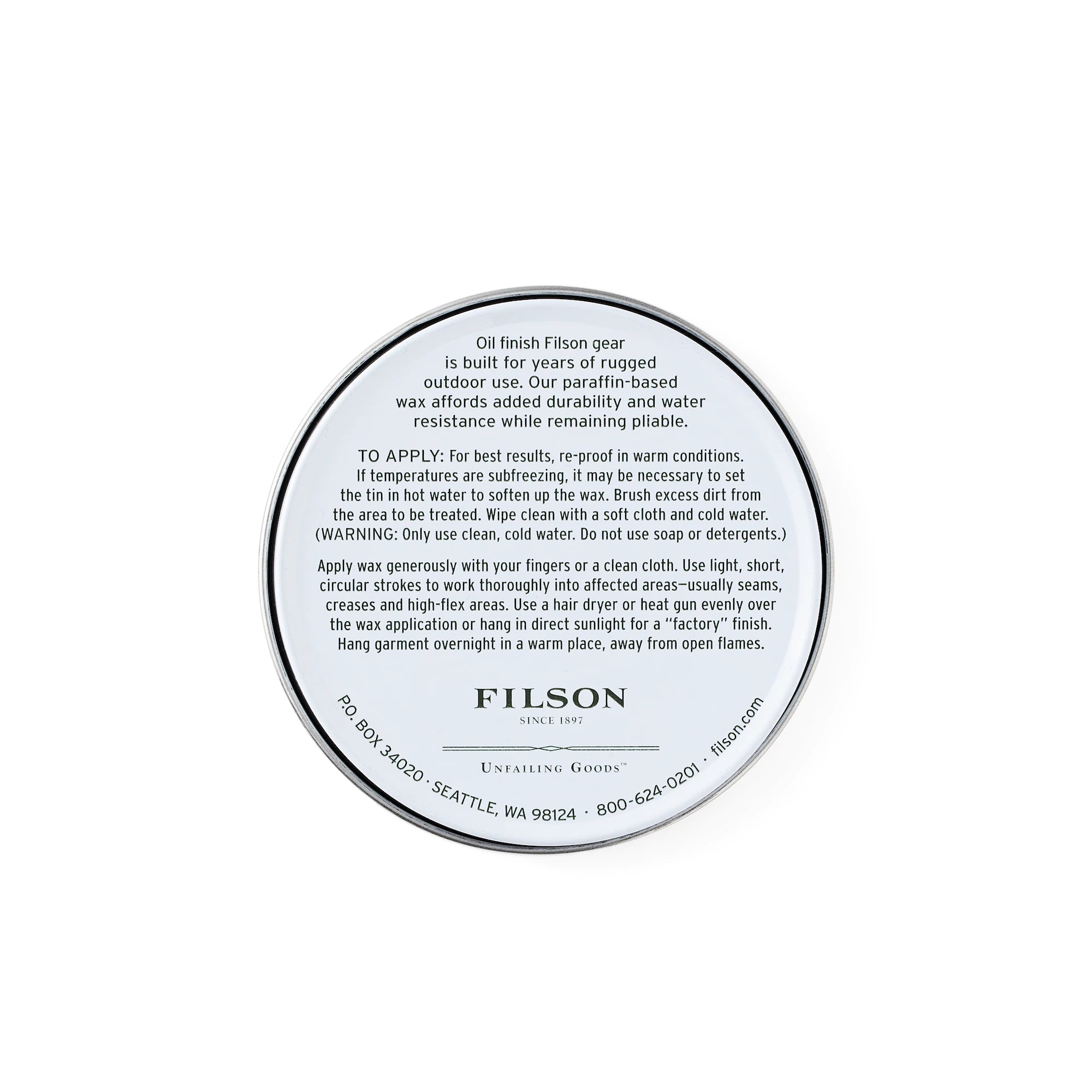 Oil Finish Wax 1oz Tin