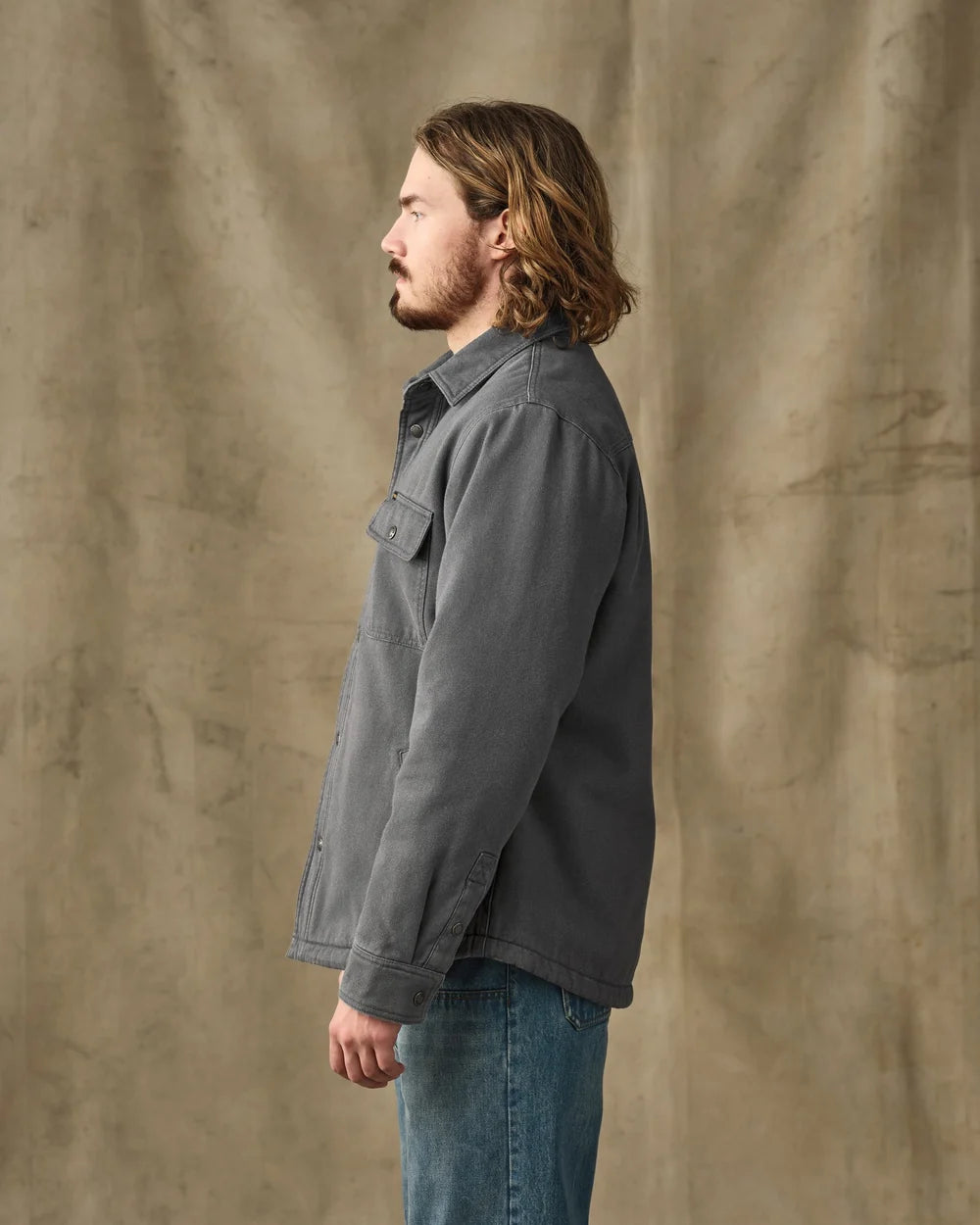 Fleece Lined Jac-Shirt "Rockslide Grey"