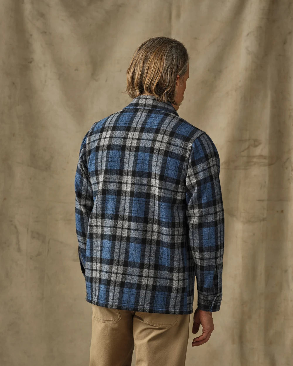 Wool Jac-Shirt "Blue/ Heather Grey Plaid"