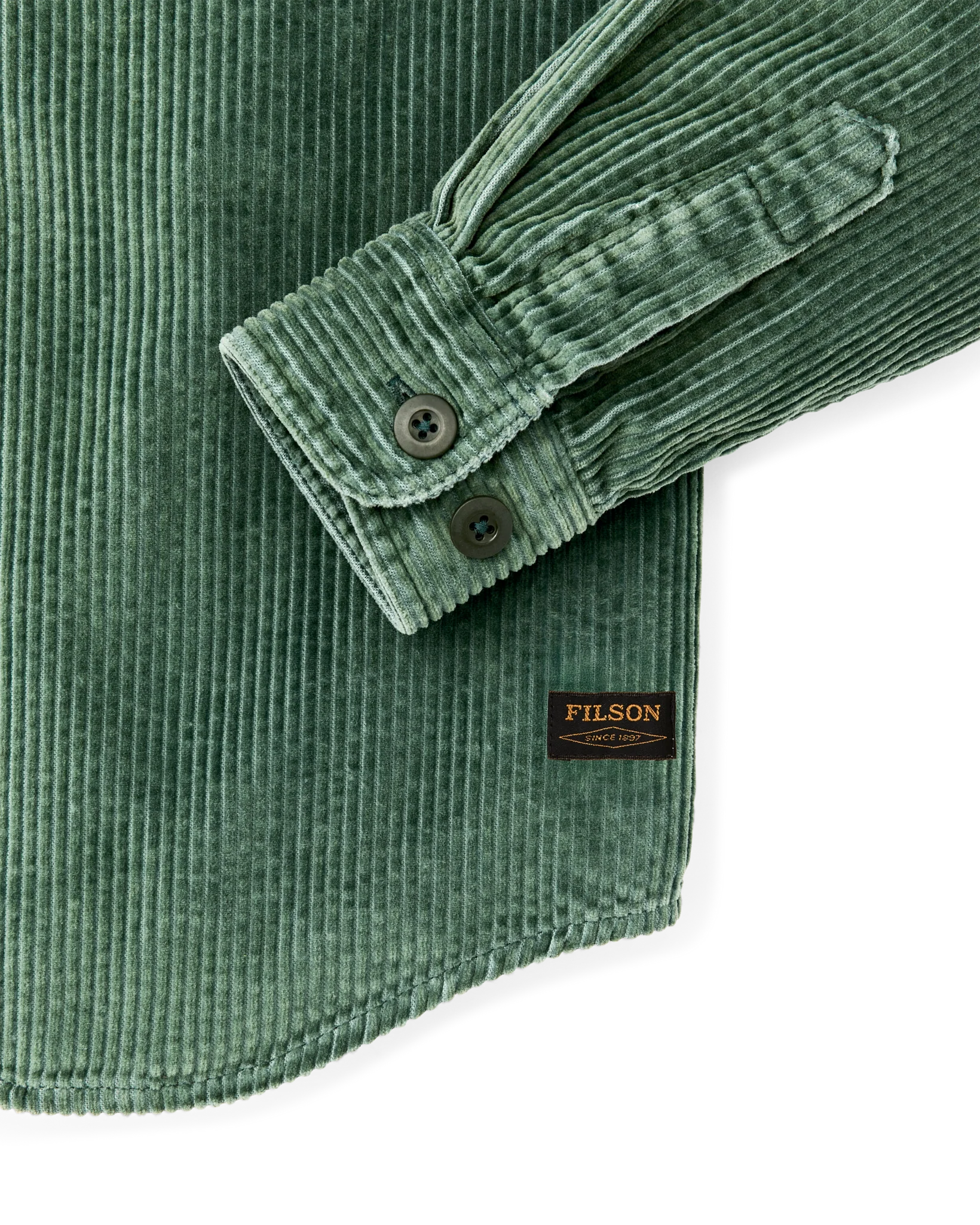 6-Wale Corduroy Shirt "Seabed Green"