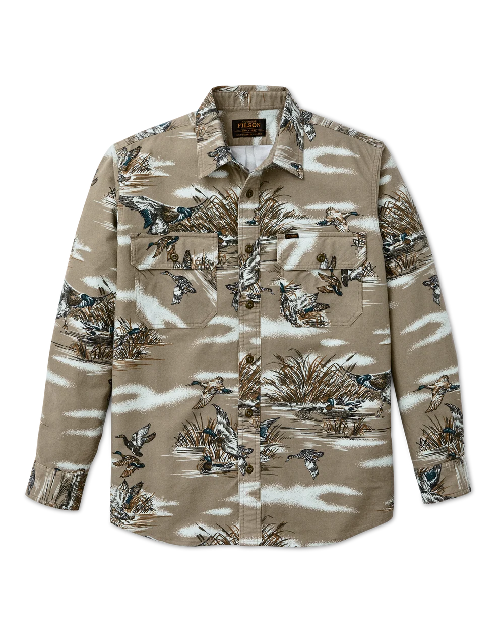 Field Flannel "Marsh Olive Print"