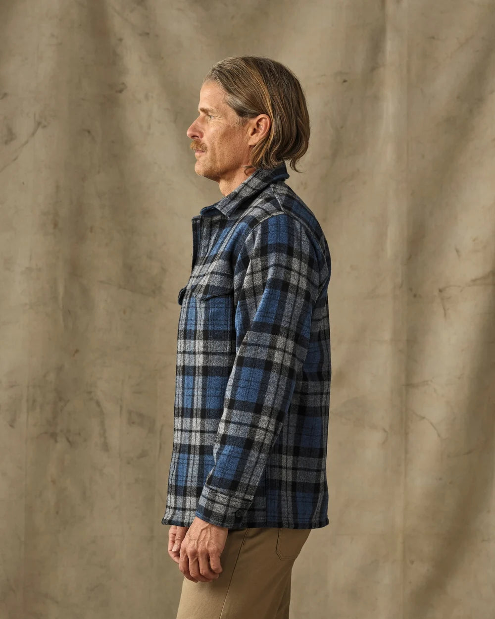 Wool Jac-Shirt "Blue/ Heather Grey Plaid"