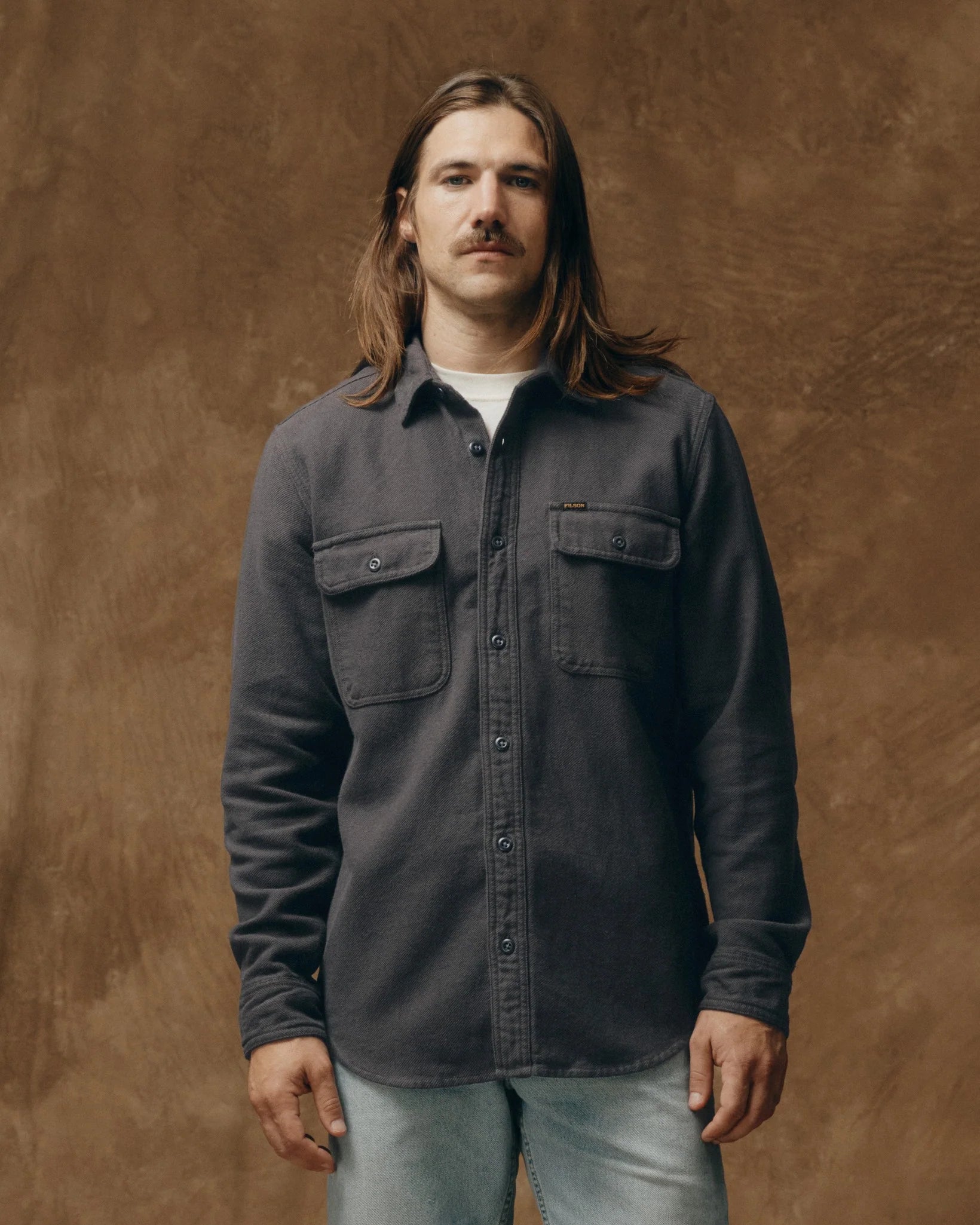 Vintage Flannel Work Shirt "Charcoal"