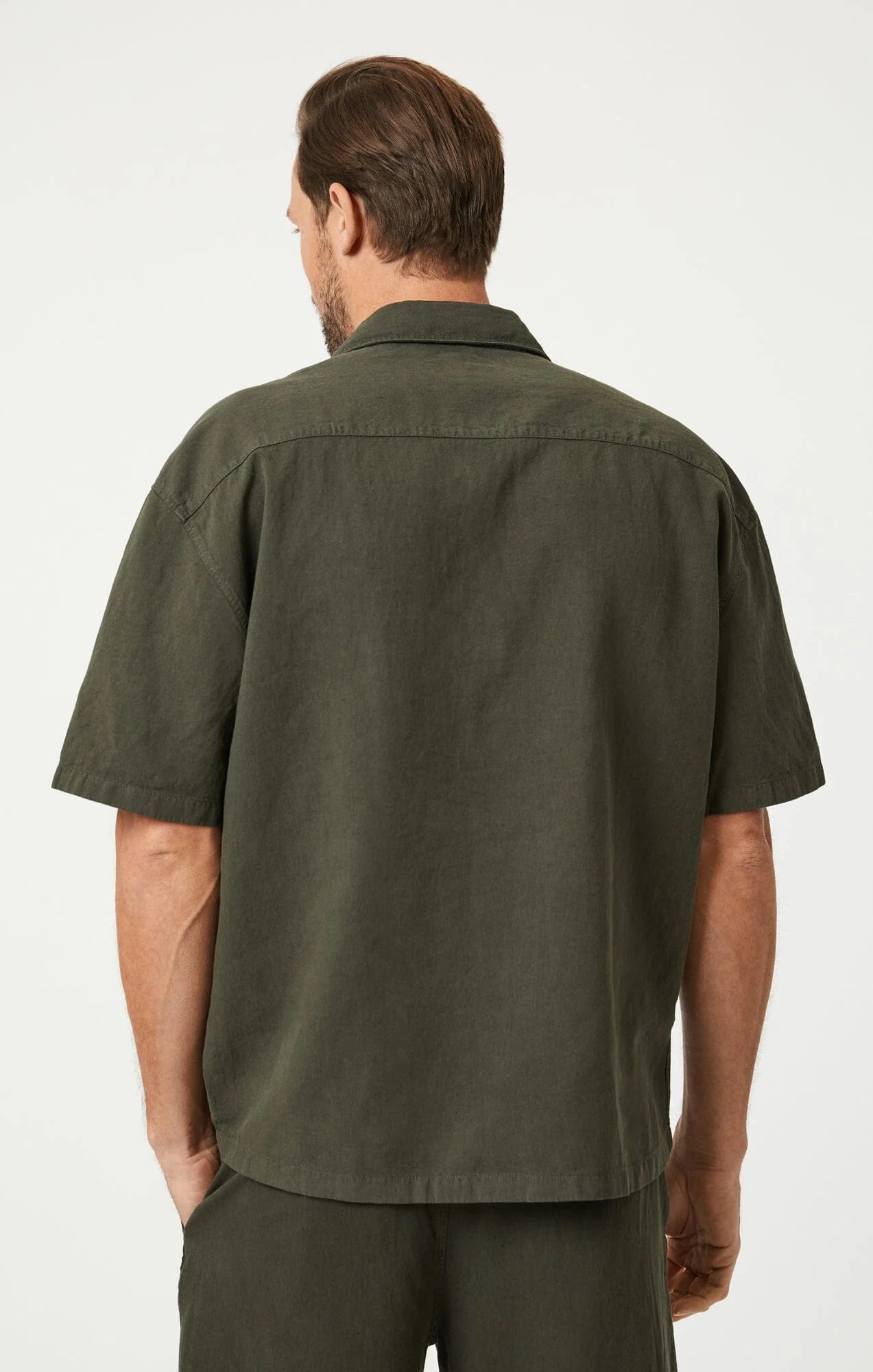 Mavi Lightweight Linen Button-up "Asphalt"