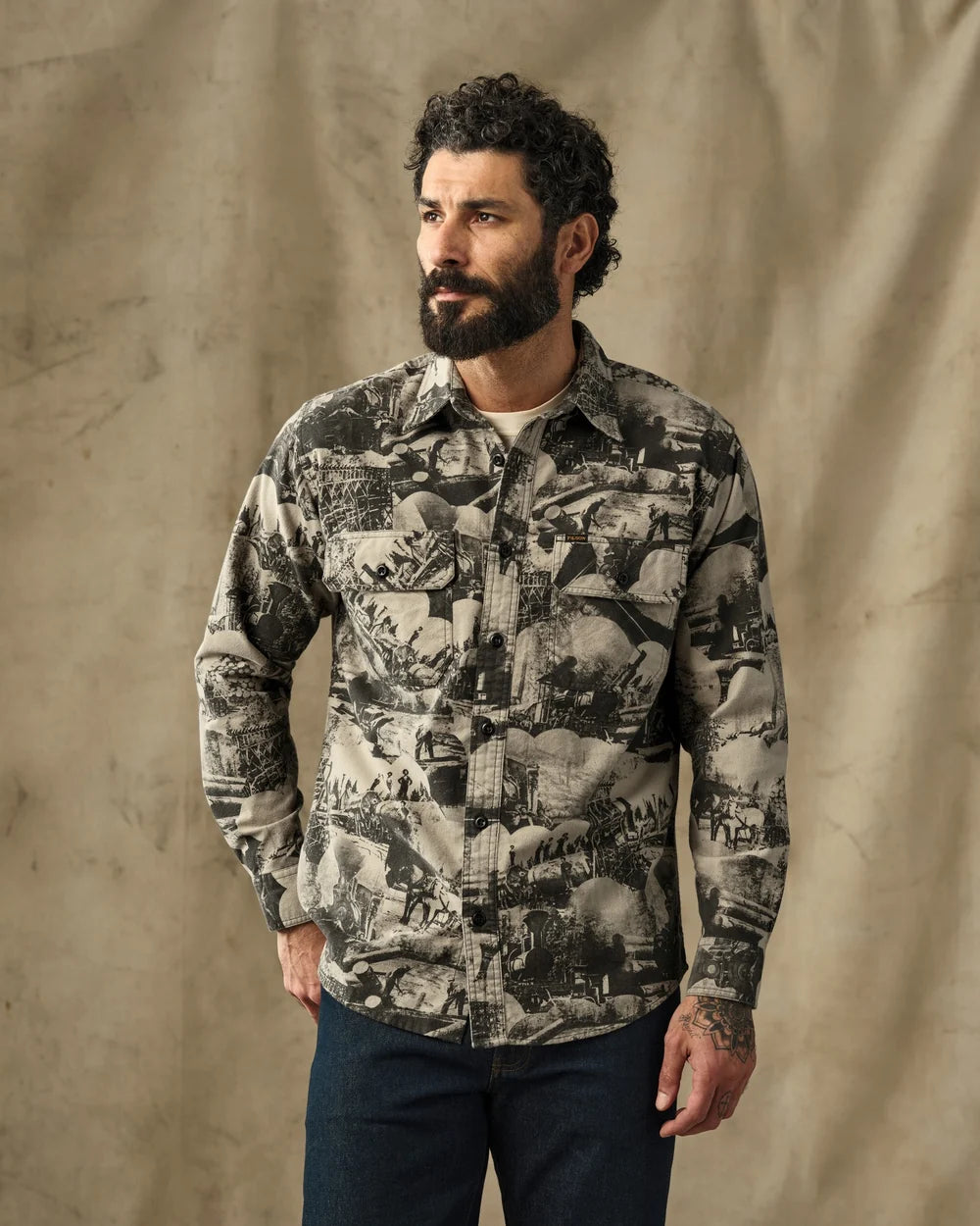 Field Flannel "Vintage Khaki Print"