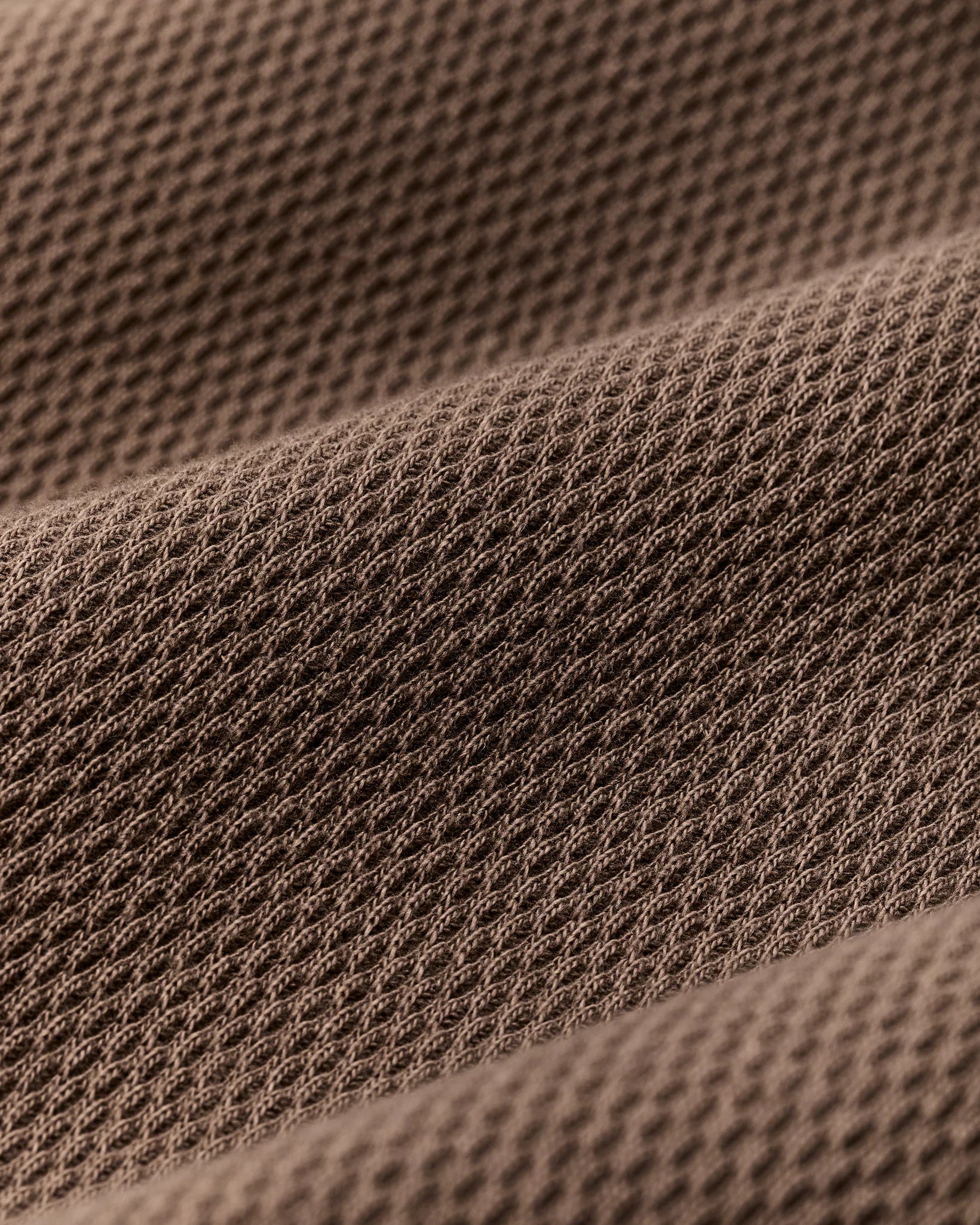 Waffle Knit Termal Crewneck "Brown"