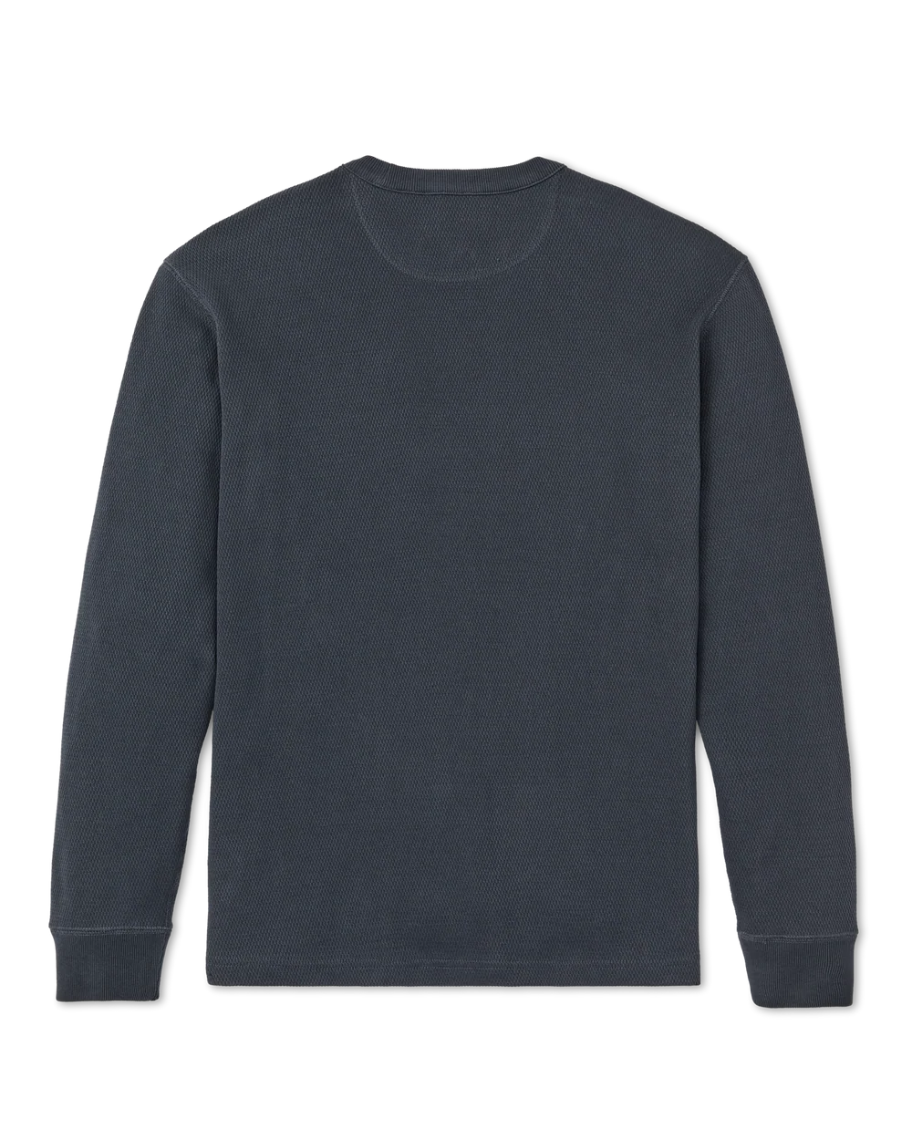Waffle Knit Thermal Crewneck "Blue Mussel"