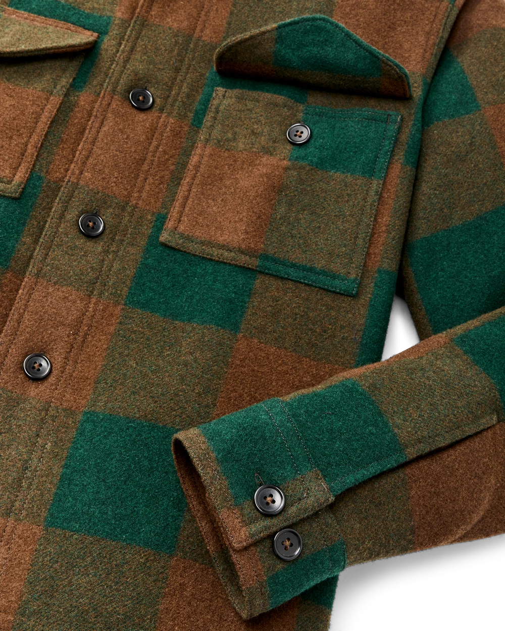 Wool Jac-Shirt "Bronze/Green Plaid"