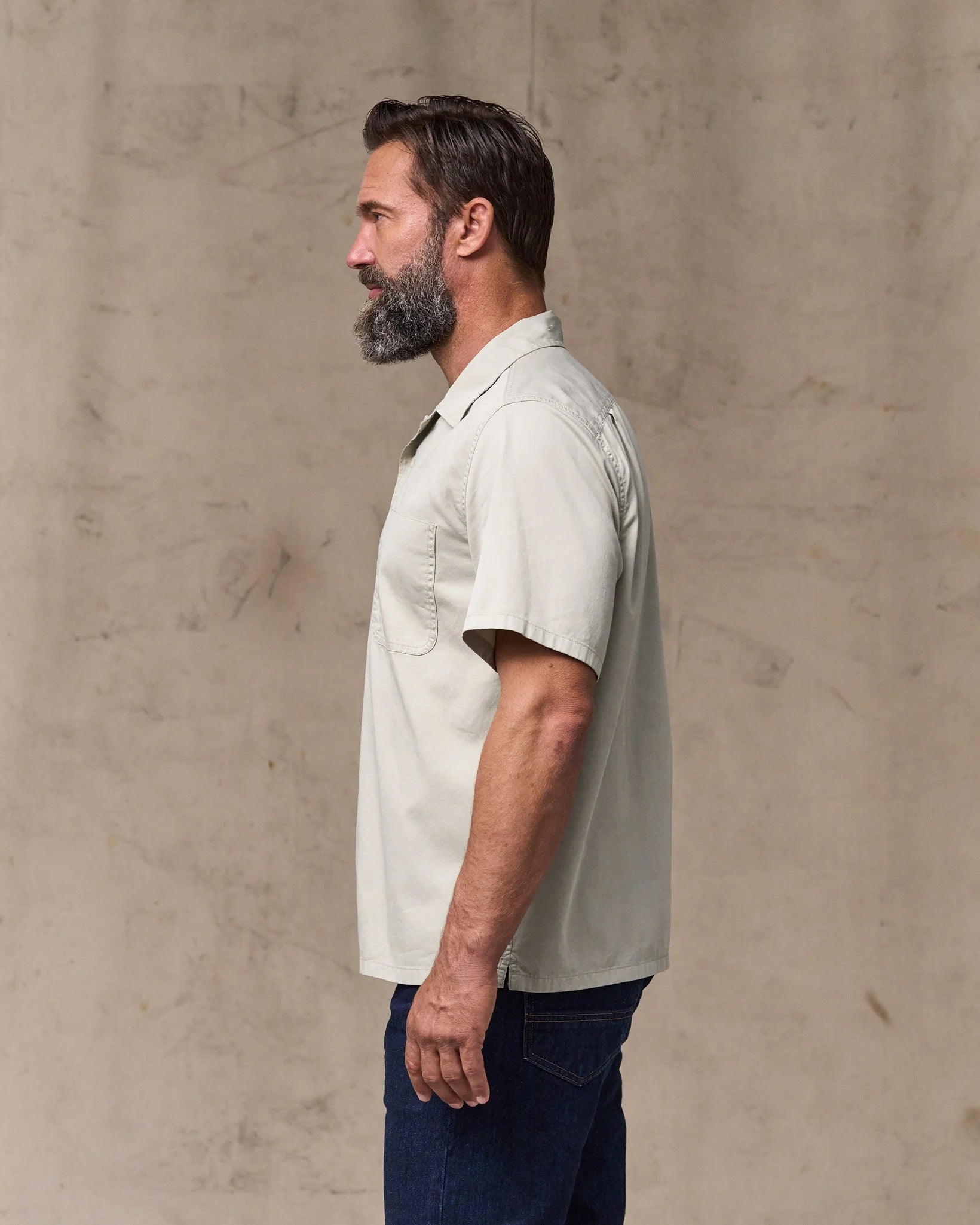 Short Sleeve 4.5-oz. Twill Camp Shirt "Grey Sky"
