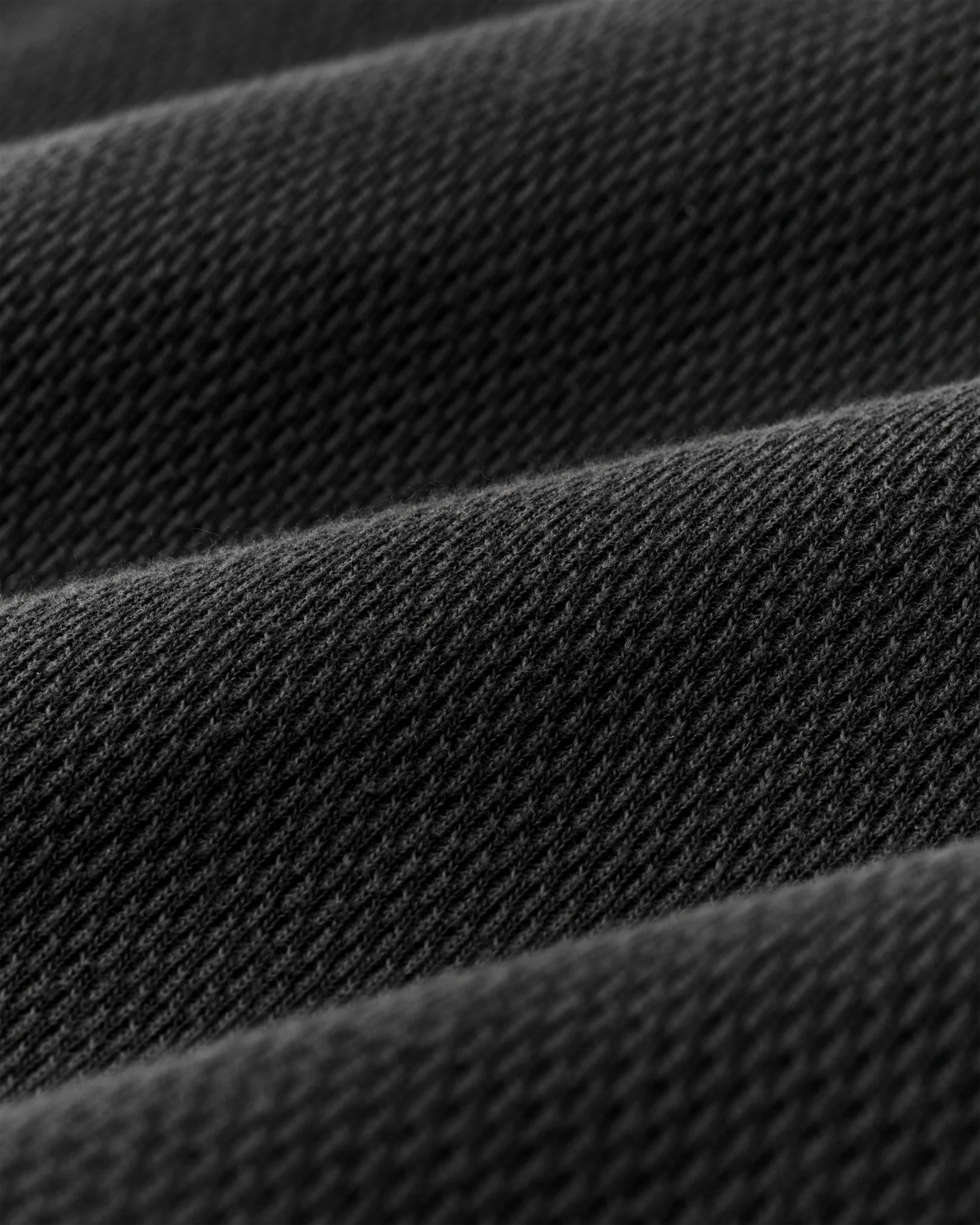 Waffle Knit Thermal Crew "Faded Black"