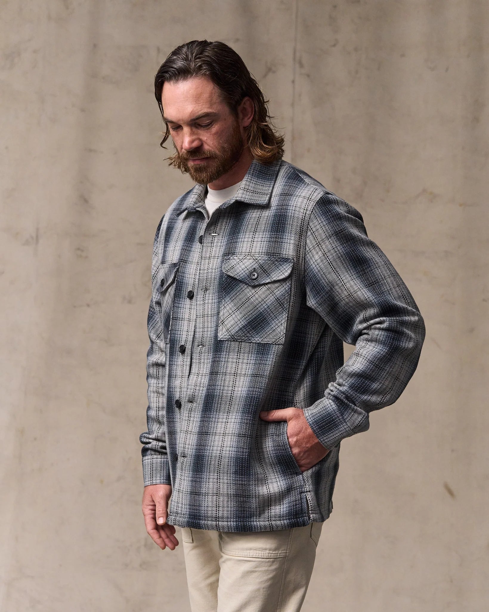 Deer Island Jac-Shirt "Slate/Grey Ombre"