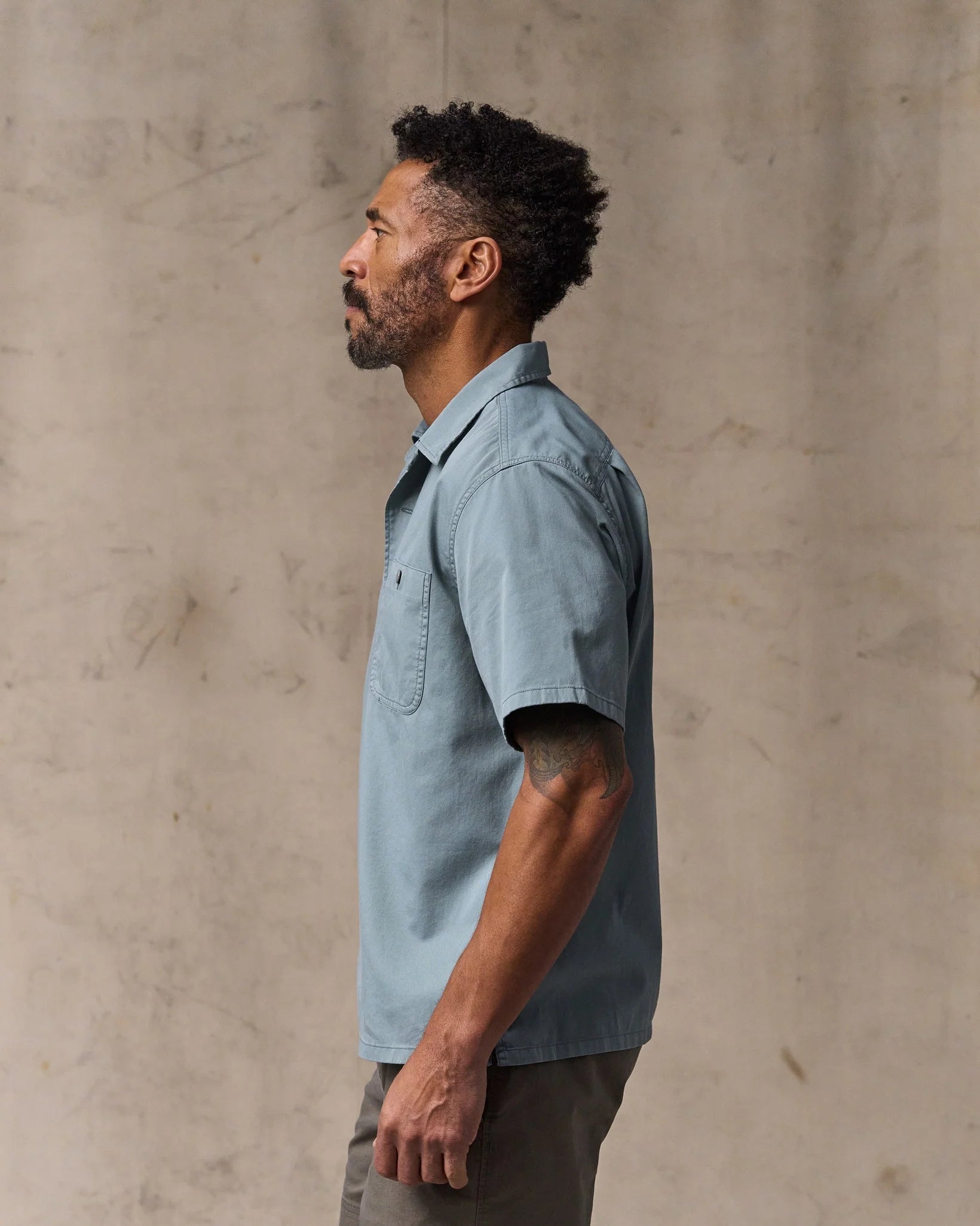 Short Sleeve 4.5-oz. Twill Camp Shirt "Lead"