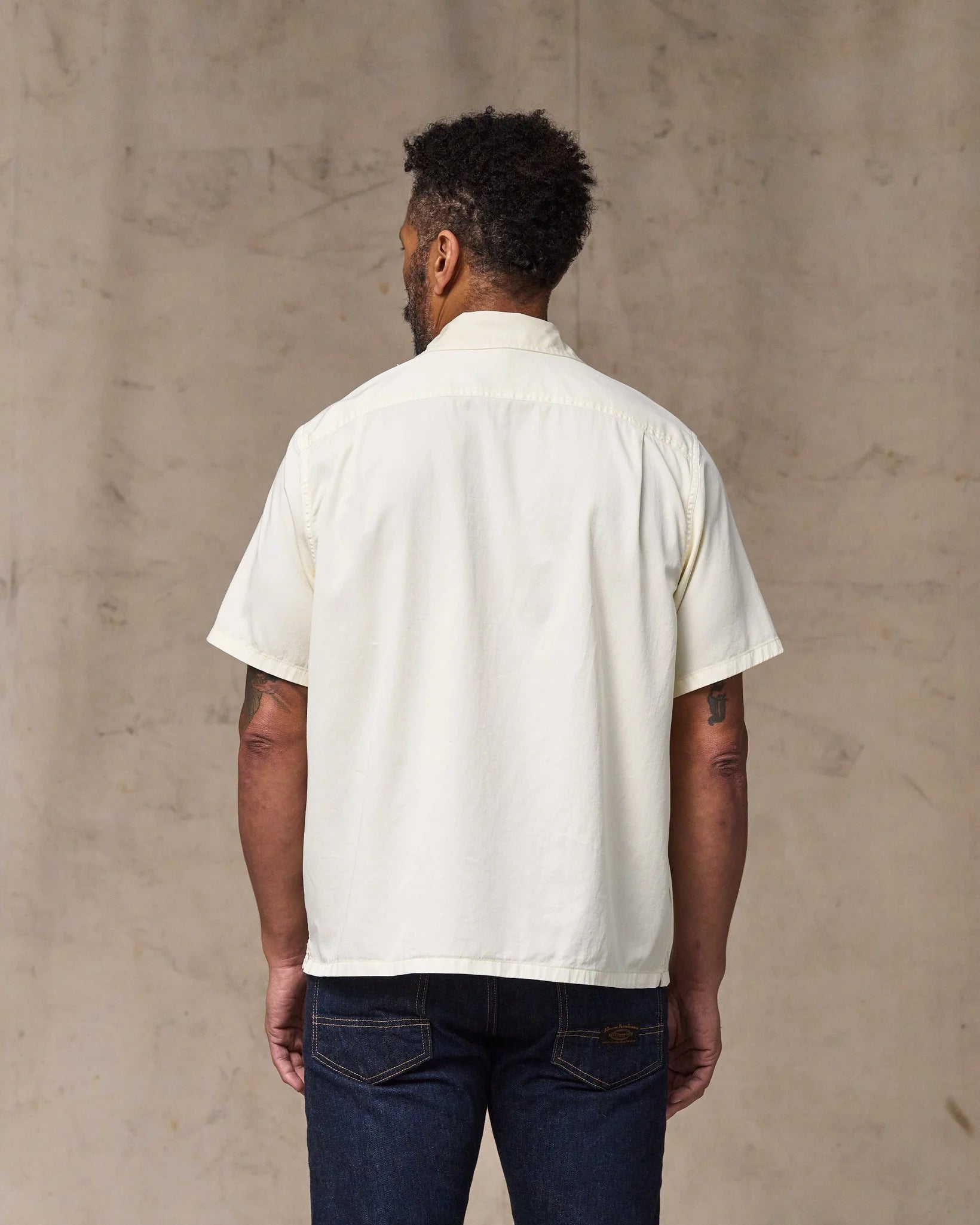 Short Sleeve 4.5-oz. Twill Camp Shirt "Ivory"