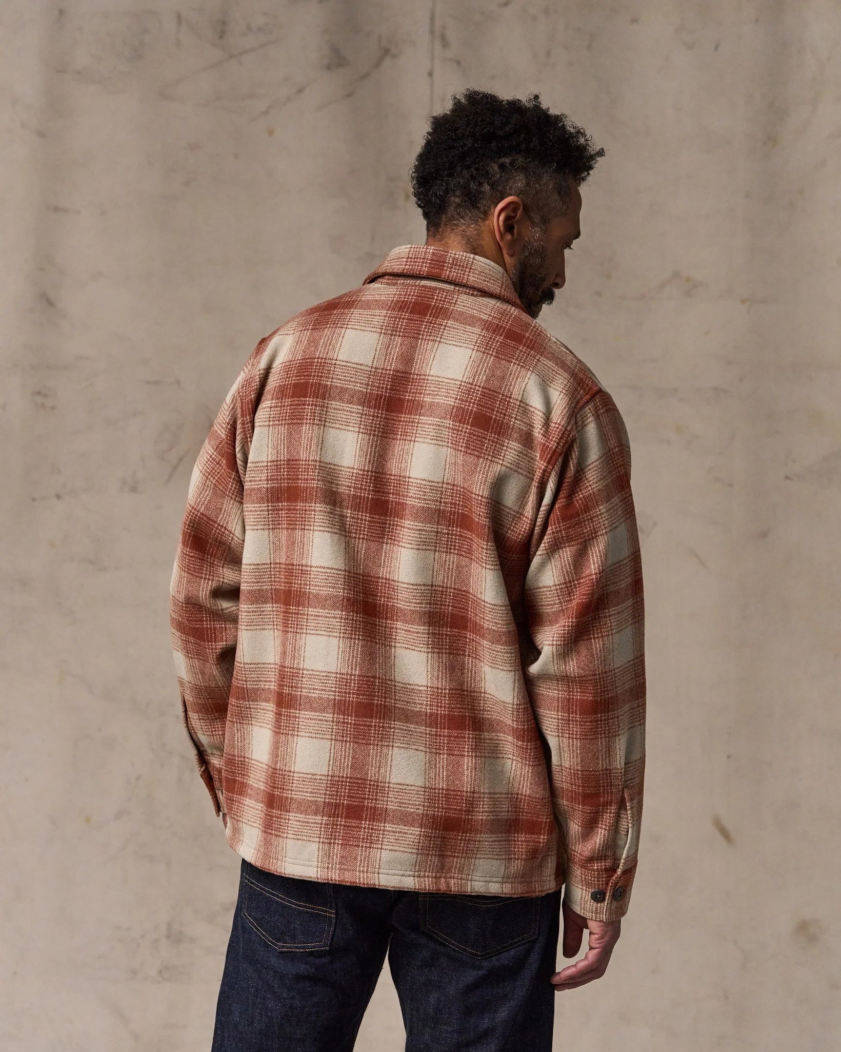 Wool Jac-Shirt "Brick Multi-plaid"