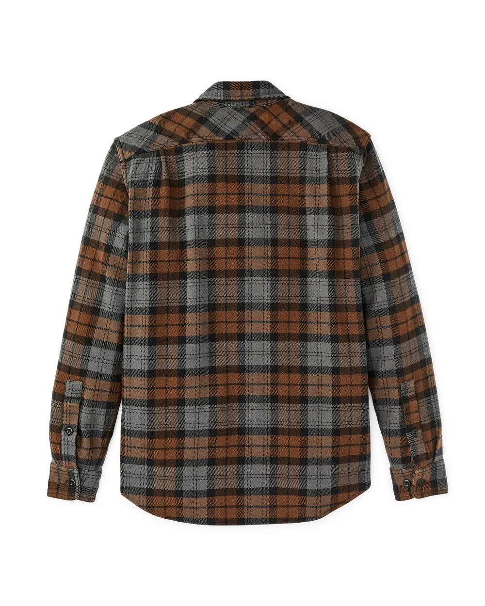 Vintage Flannel Work Shirt "Brown/Charcoal Plaid"