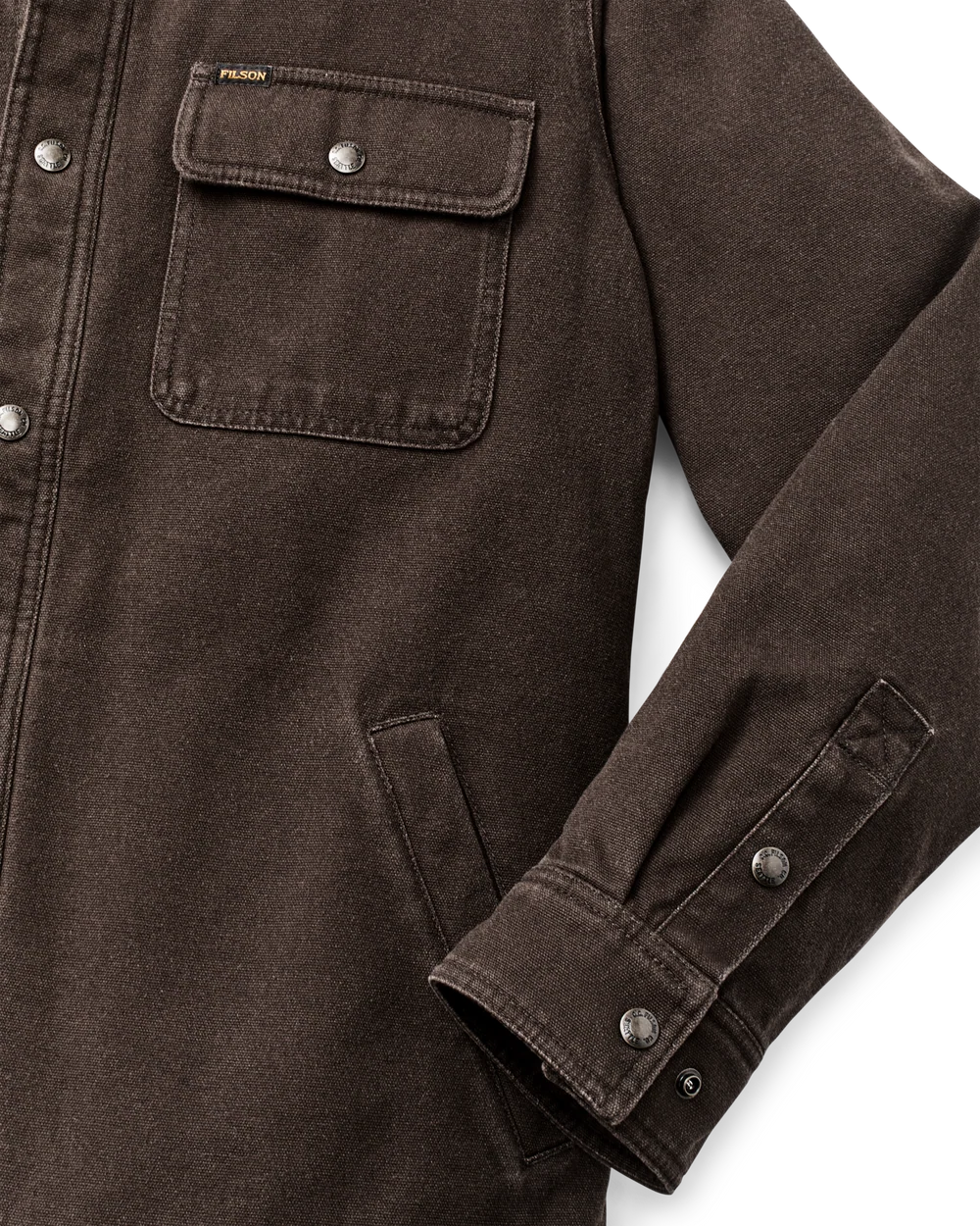 Fleece Lined Jac-Shirt "Dark Brown"
