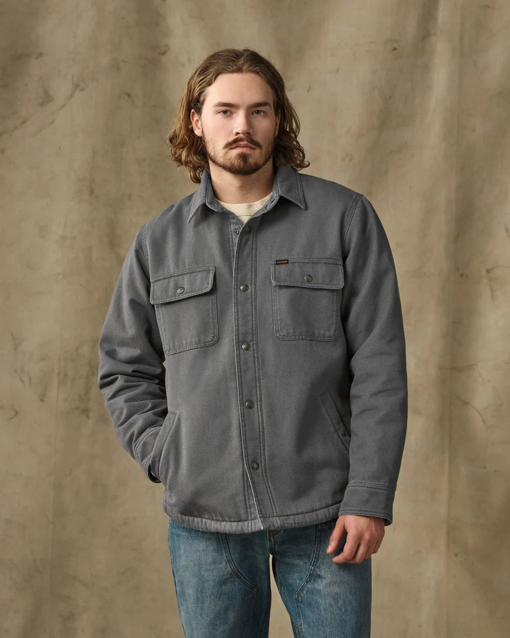 Fleece Lined Jac-Shirt "Rockslide Grey"