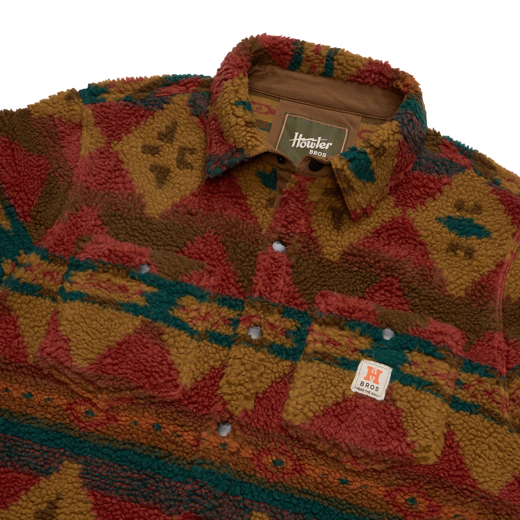 Allegheny Fleece Overshirt "Mitla Motifs Brick"