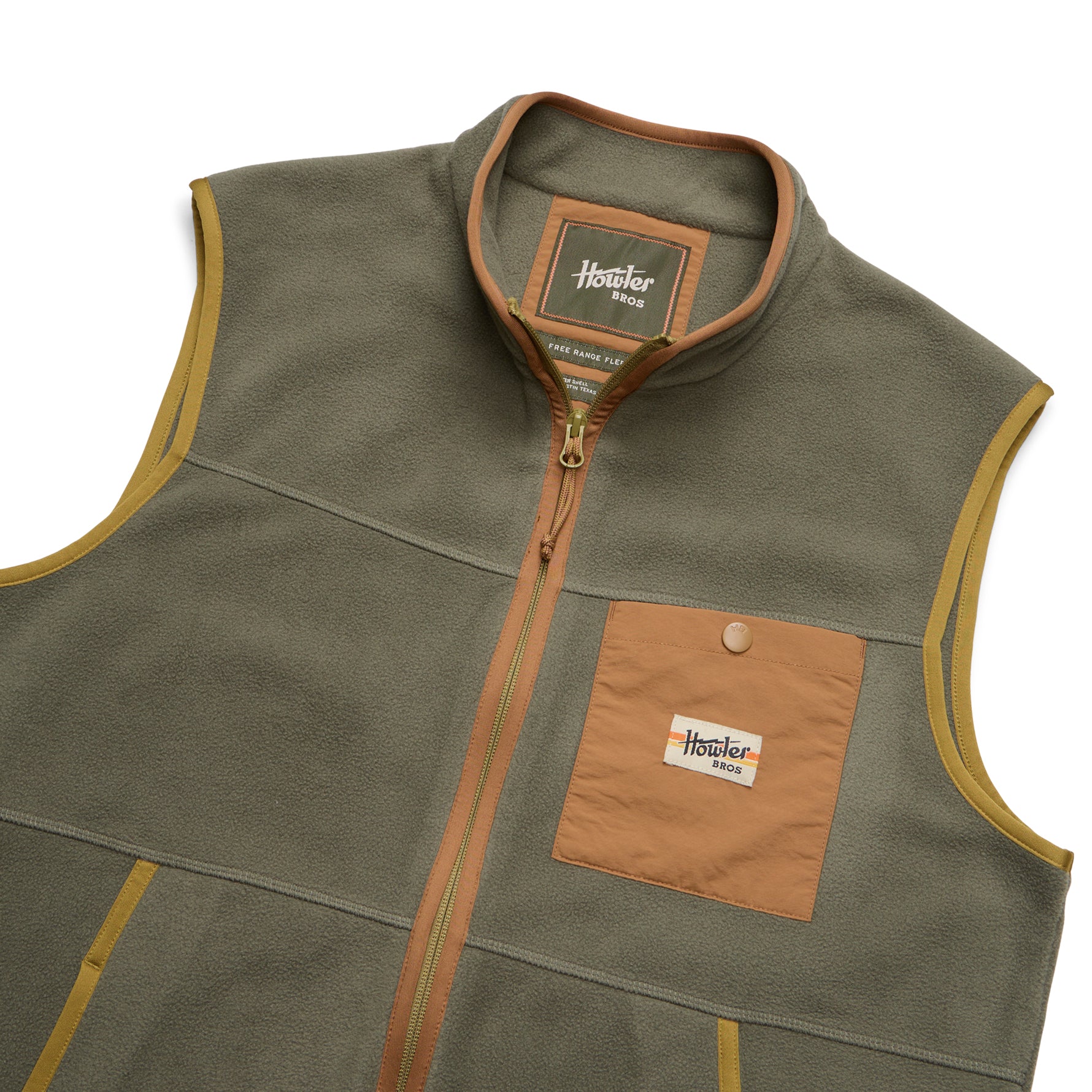 Free Range Fleece Vest "Oregano"
